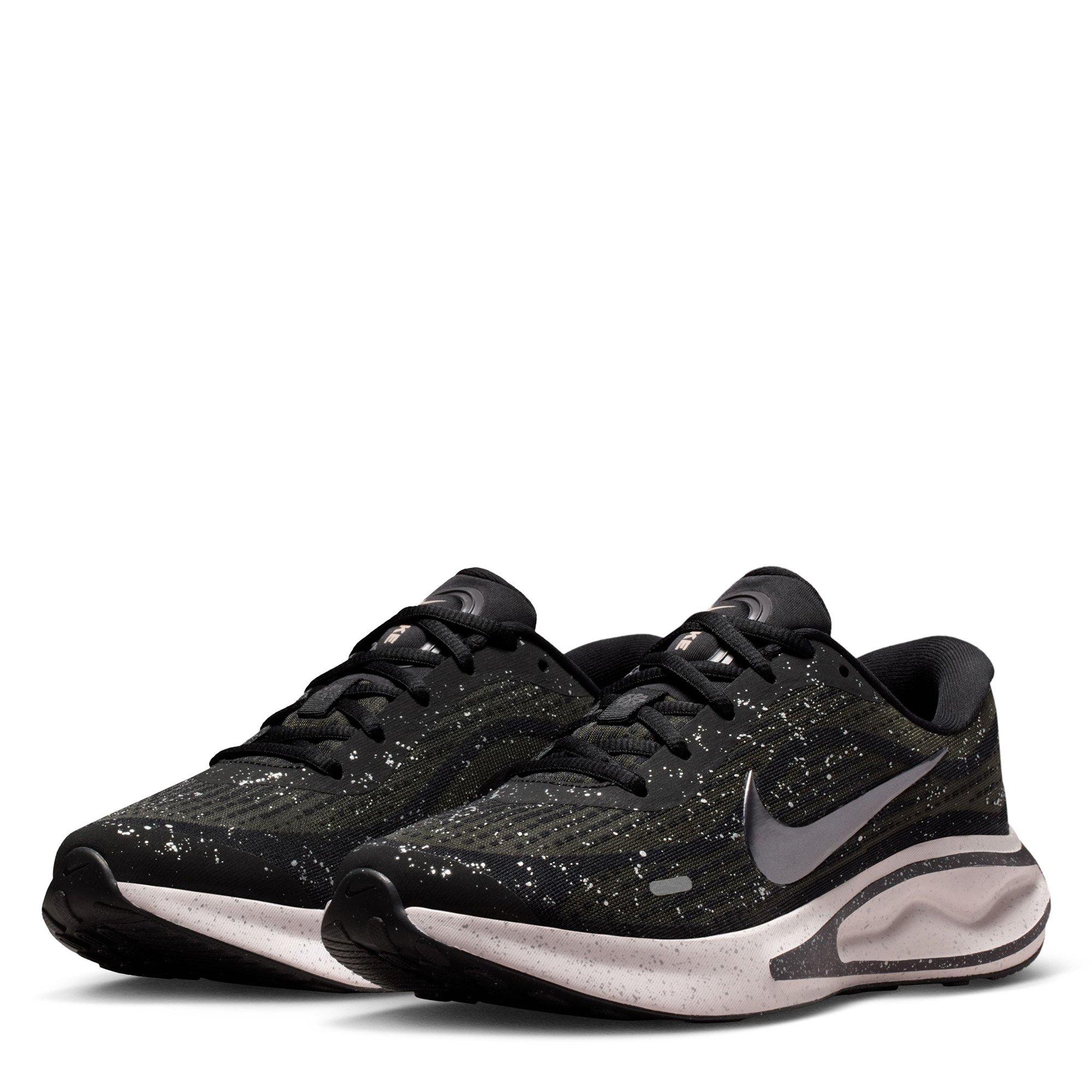 Blk/Grey-Silver - Nike - Journey Run Womens Running Shoes - 5