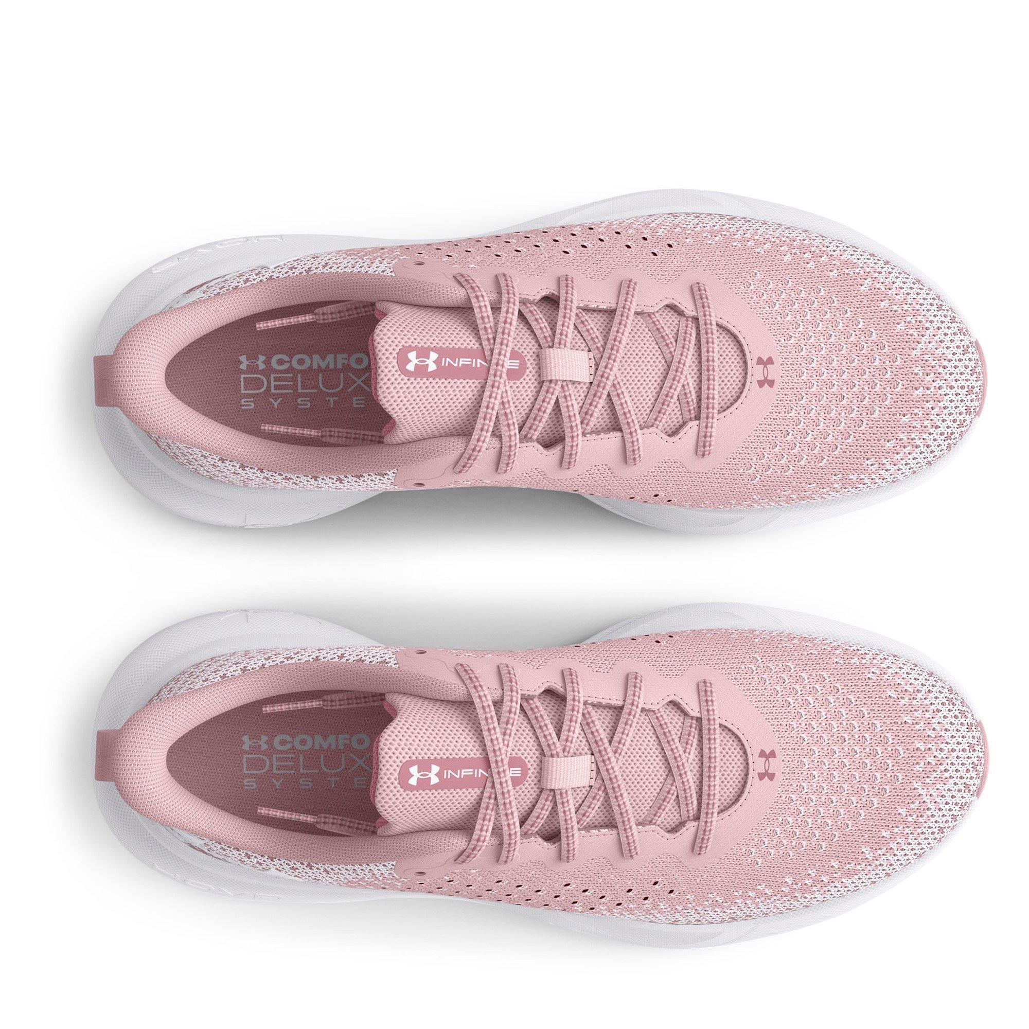Pink Elixir/Wht - Under Armour - Infinite Womens Running Shoes - 4