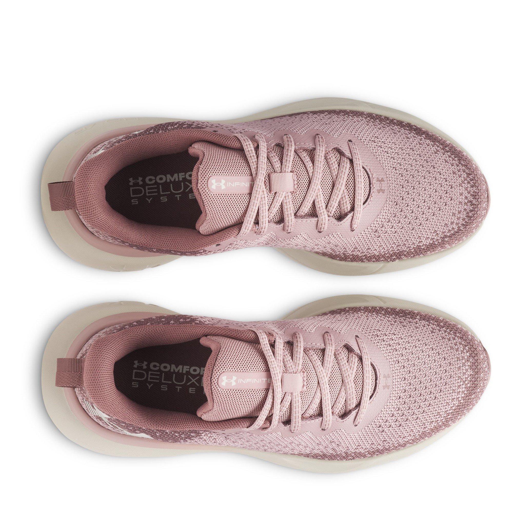 Pink/Maroon/Wht - Under Armour - Infinite Womens Running Shoes - 4