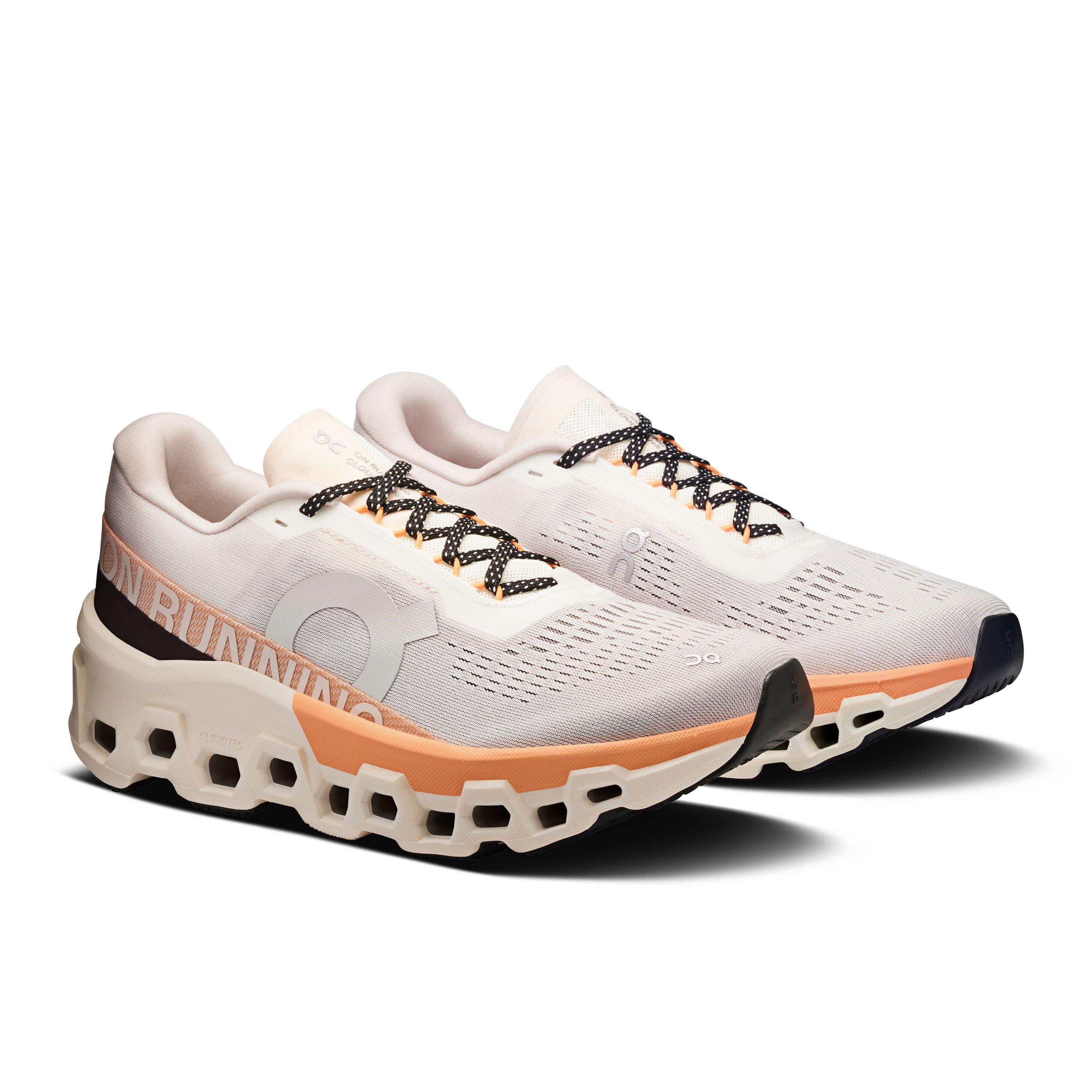 Ivory/Orange - On - Womens Cloudmonster 2 Running Shoes - 3