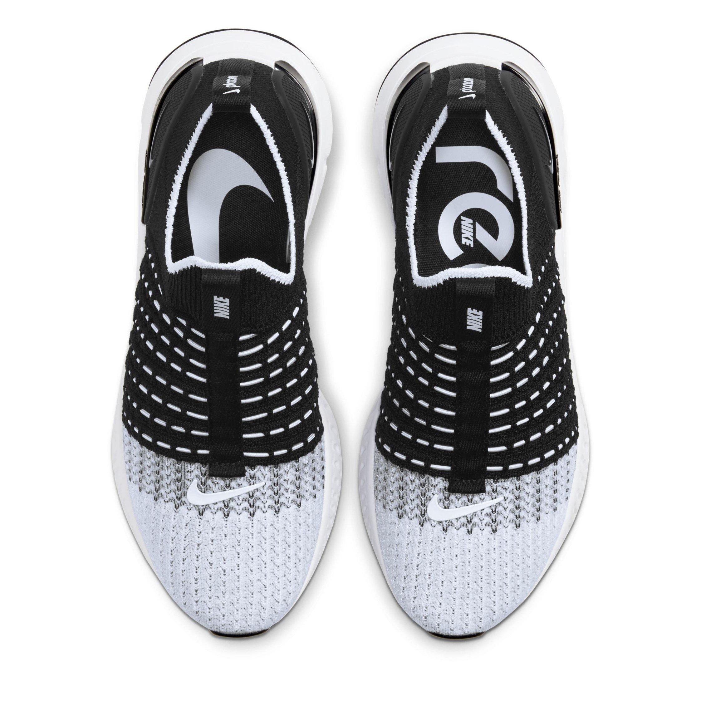 Black/White - Nike - React Phantom Run Flyknit 2 Womens  Running Shoes - 5