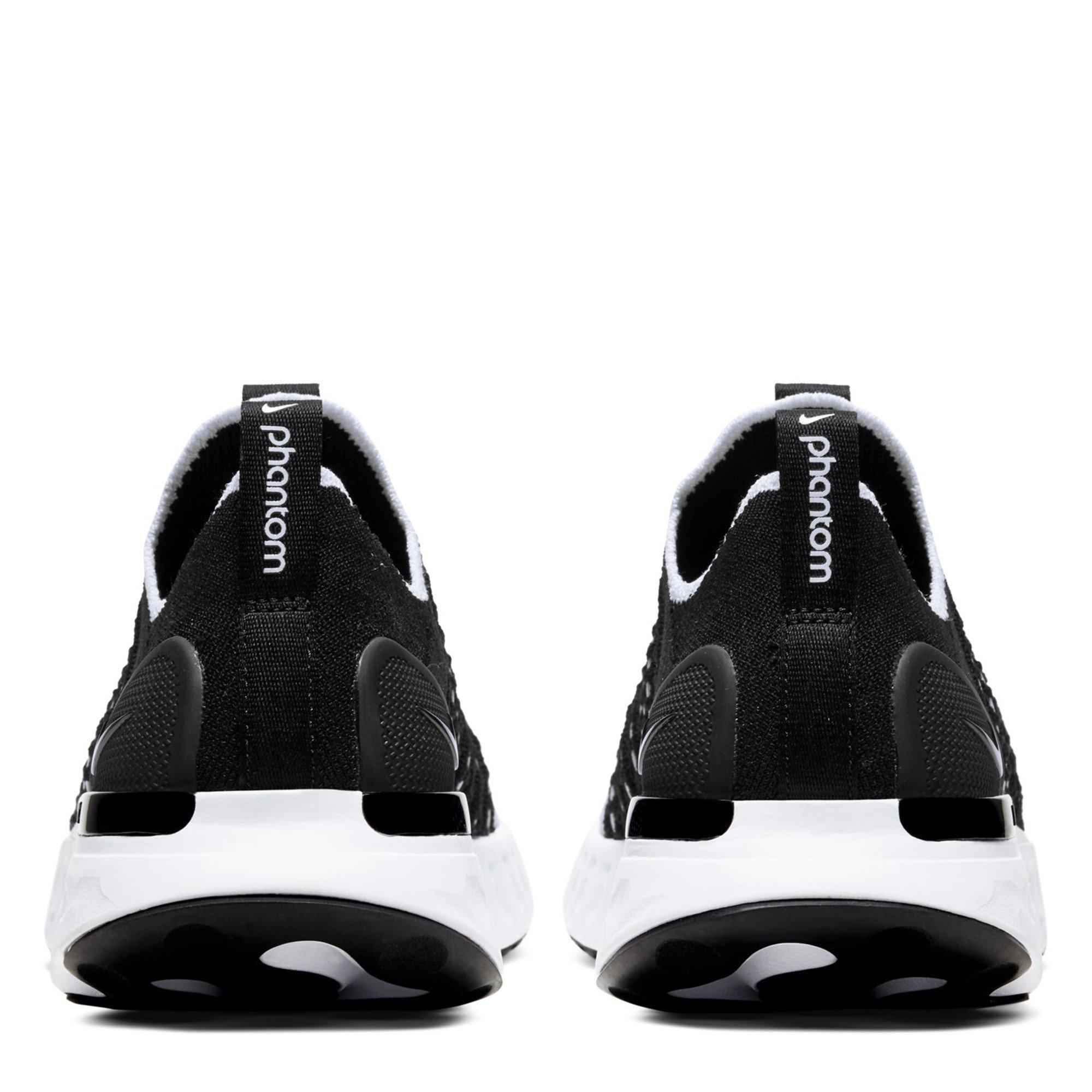 Black/White - Nike - React Phantom Run Flyknit 2 Womens  Running Shoes - 6