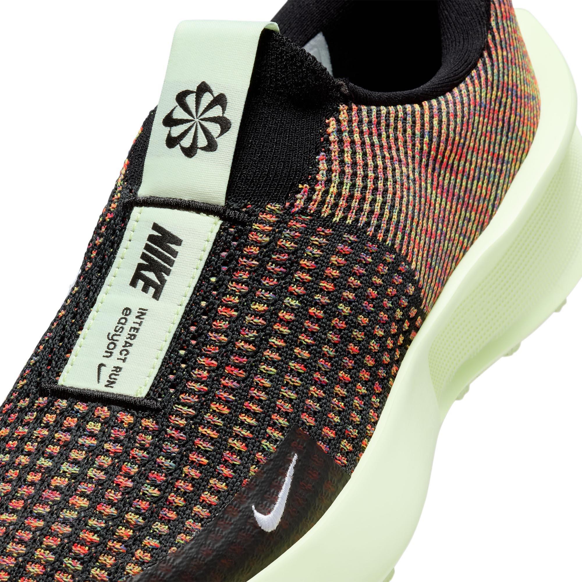 Blk/White-Volt - Nike - Interact Run EasyOn SE Womens Running Shoes - 7
