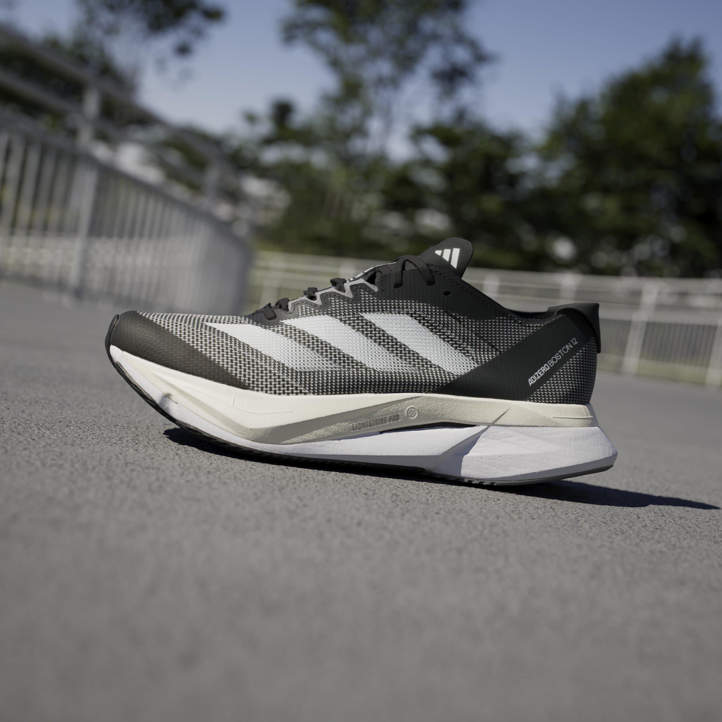 Crno/Bijelo - adidas - Adizero Boston 12 Road Running Shoes Womens - 14