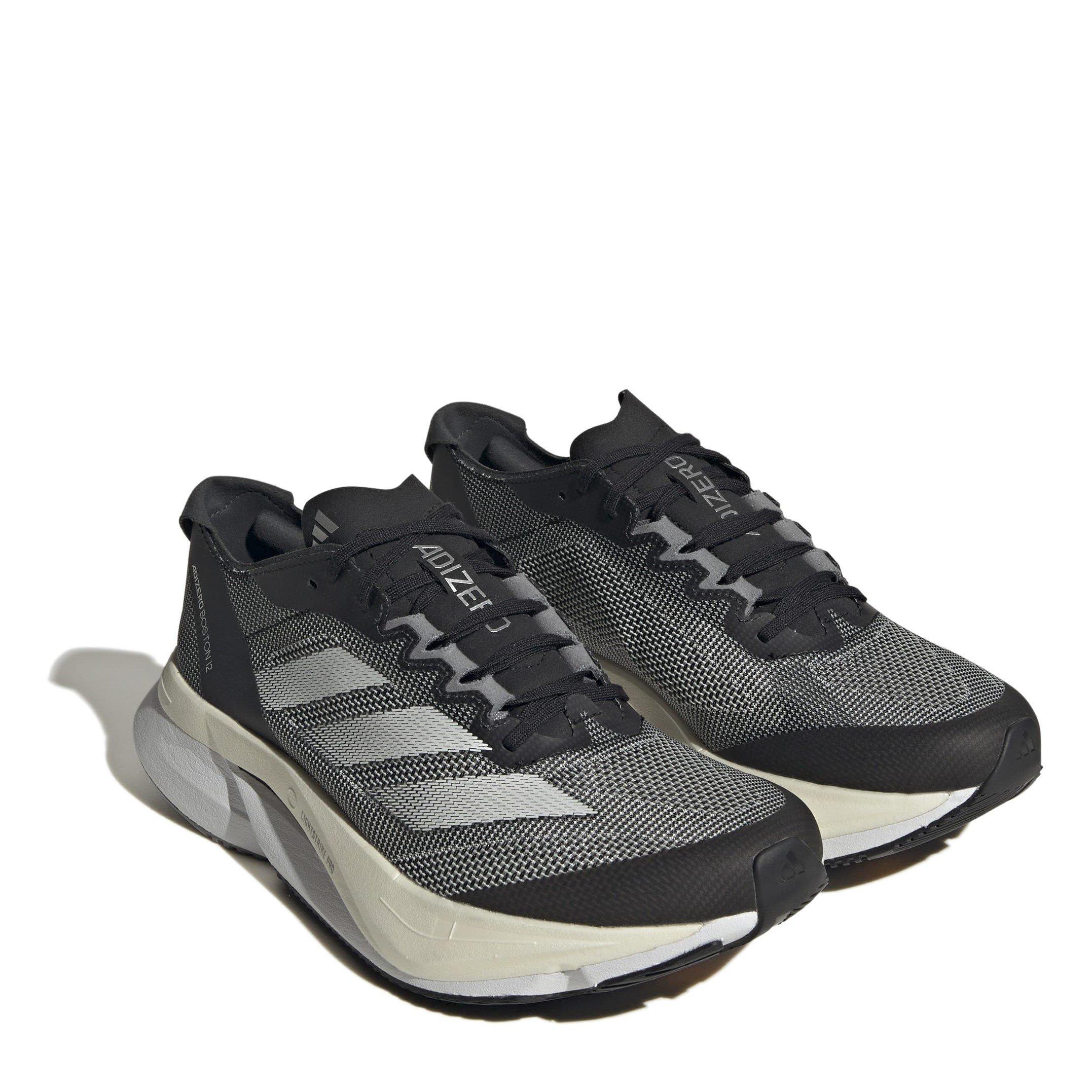 Crno/Bijelo - adidas - Adizero Boston 12 Road Running Shoes Womens - 3
