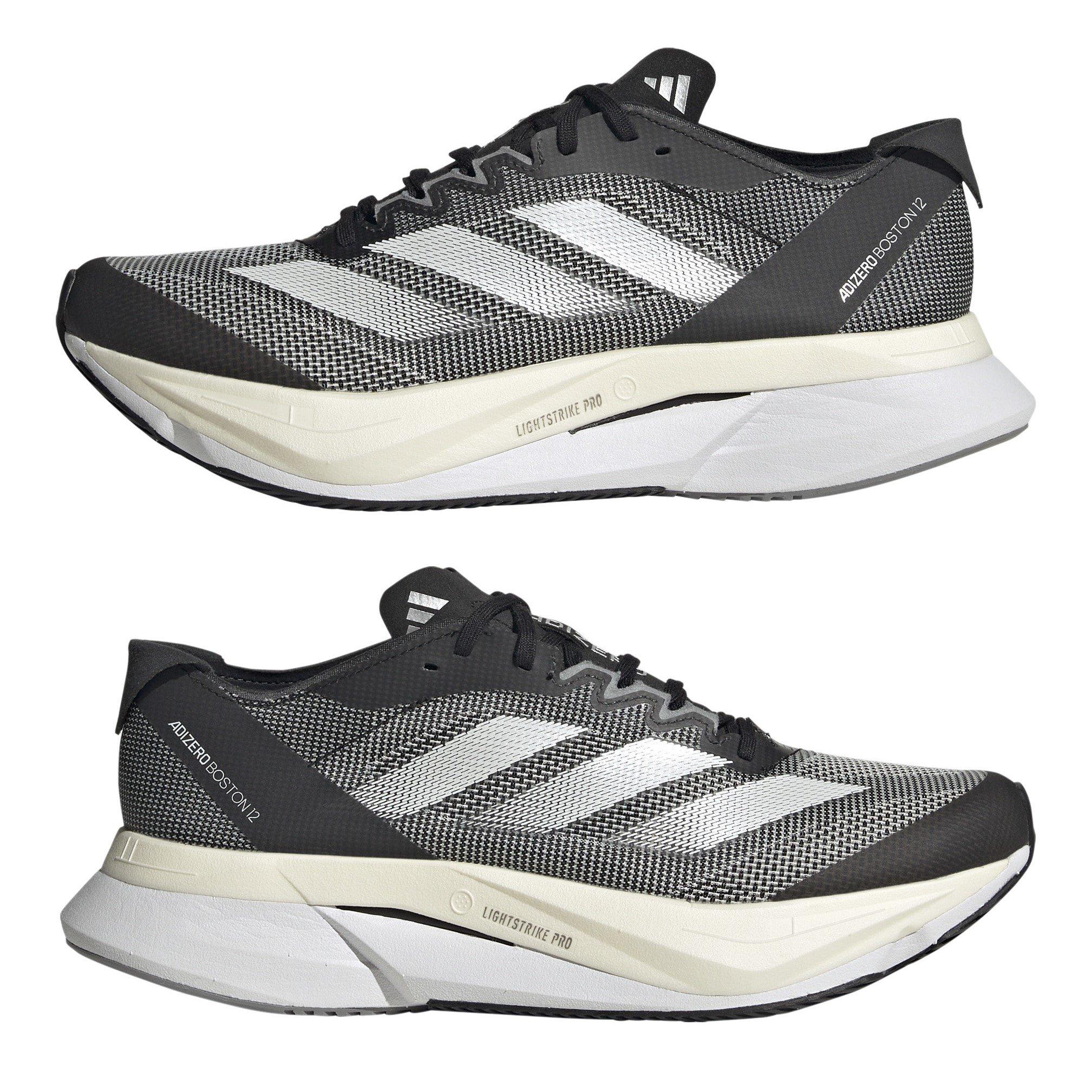 Crno/Bijelo - adidas - Adizero Boston 12 Road Running Shoes Womens - 9
