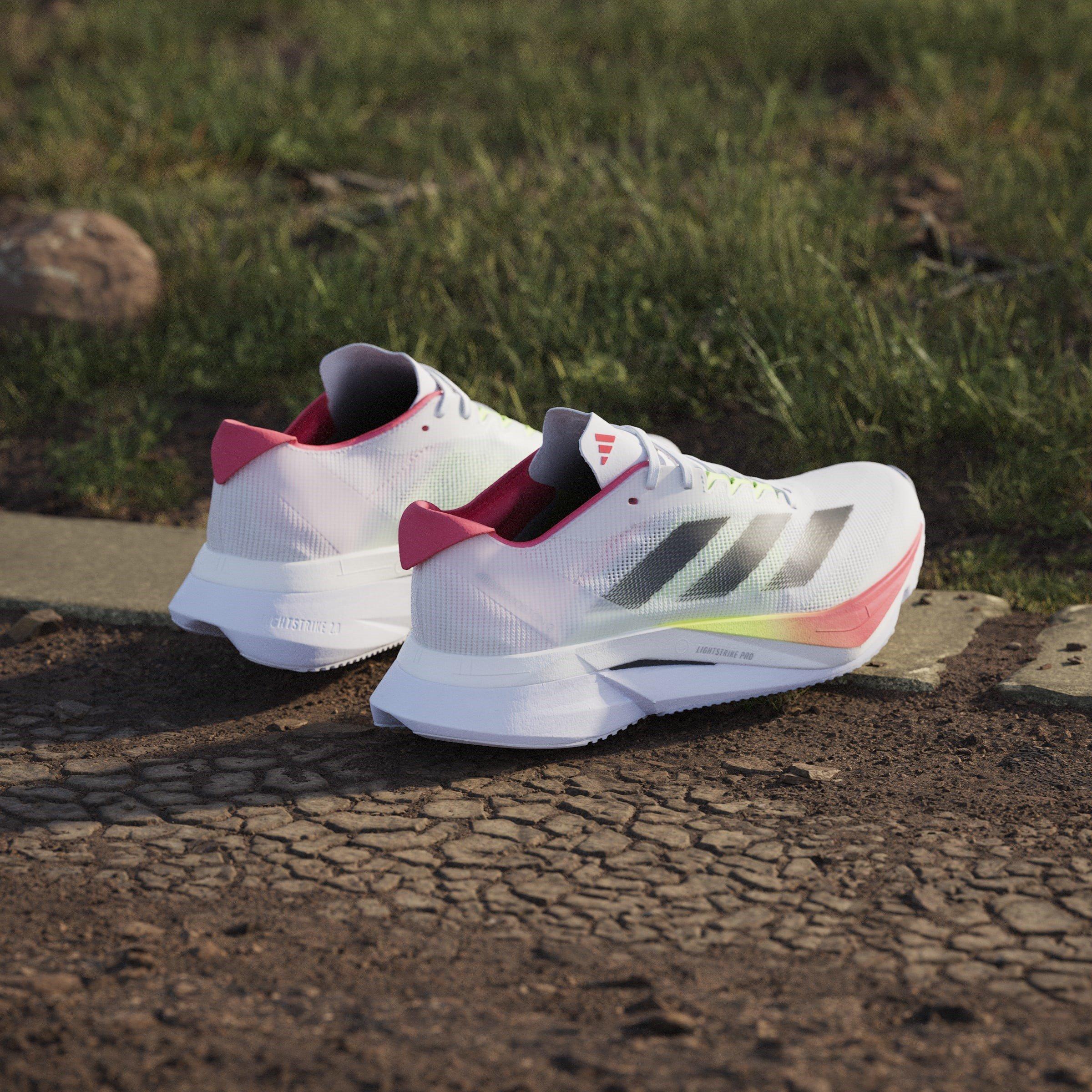 White/Red - adidas - Adizero Boston 12 Road Running Shoes Womens - 16