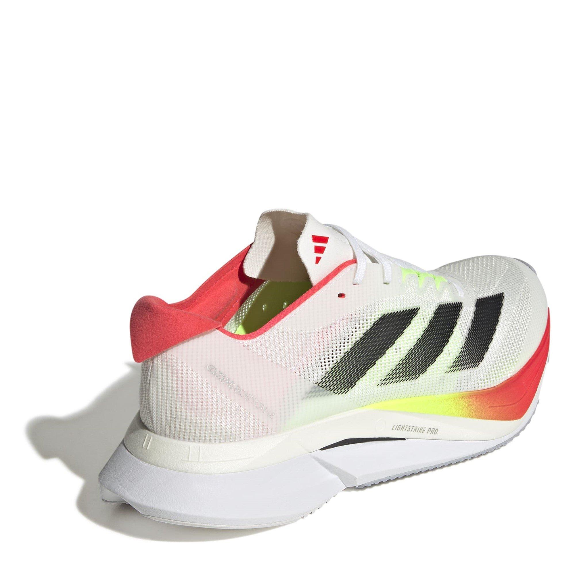 White/Red - adidas - Adizero Boston 12 Road Running Shoes Womens - 4