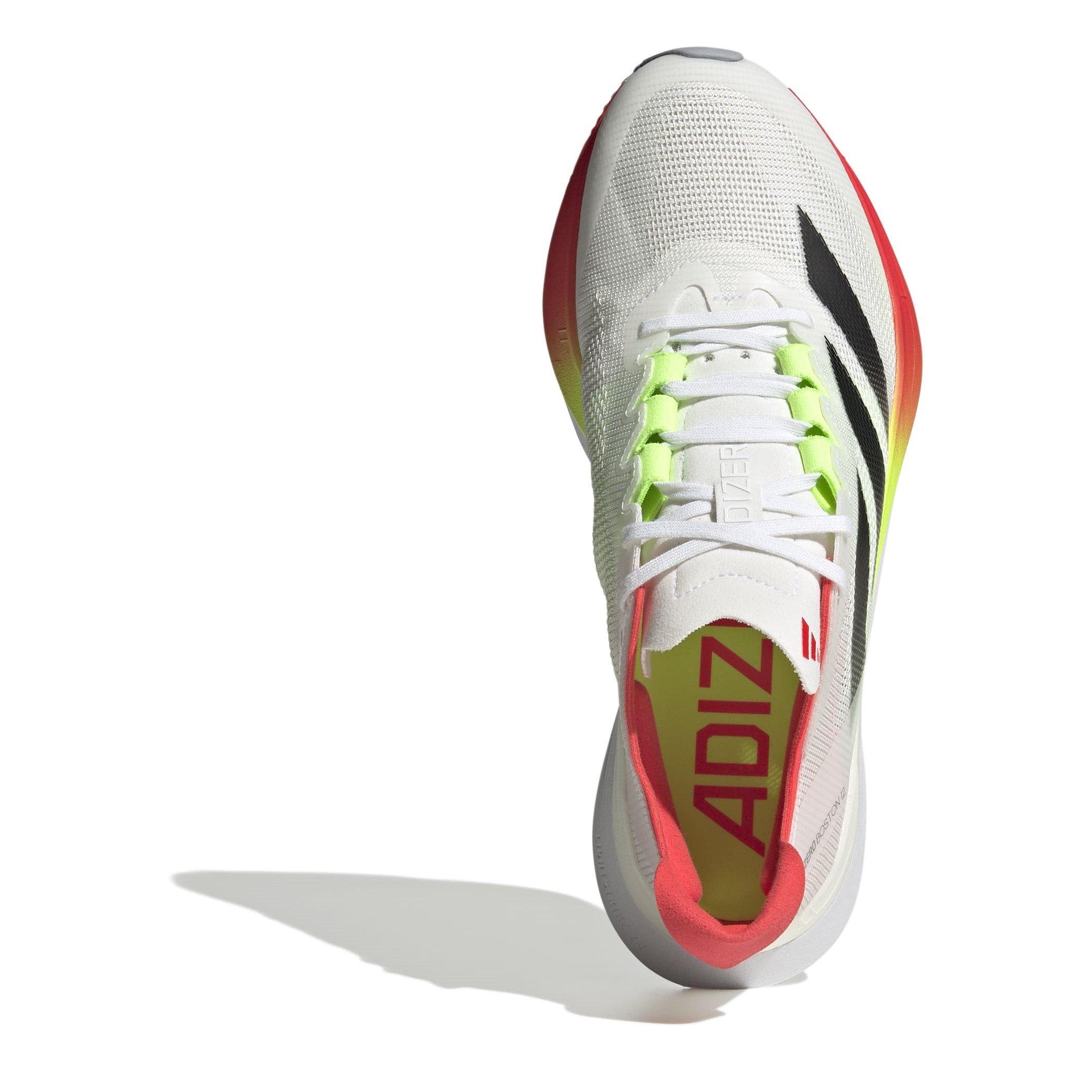 White/Red - adidas - Adizero Boston 12 Road Running Shoes Womens - 5