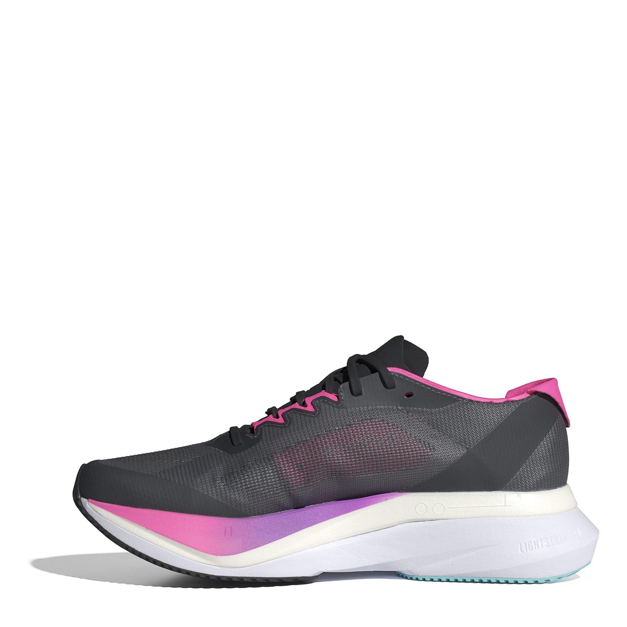 Gry/Jade/Pnk - adidas - Adizero Boston 12 Road Running Shoes Womens - 2