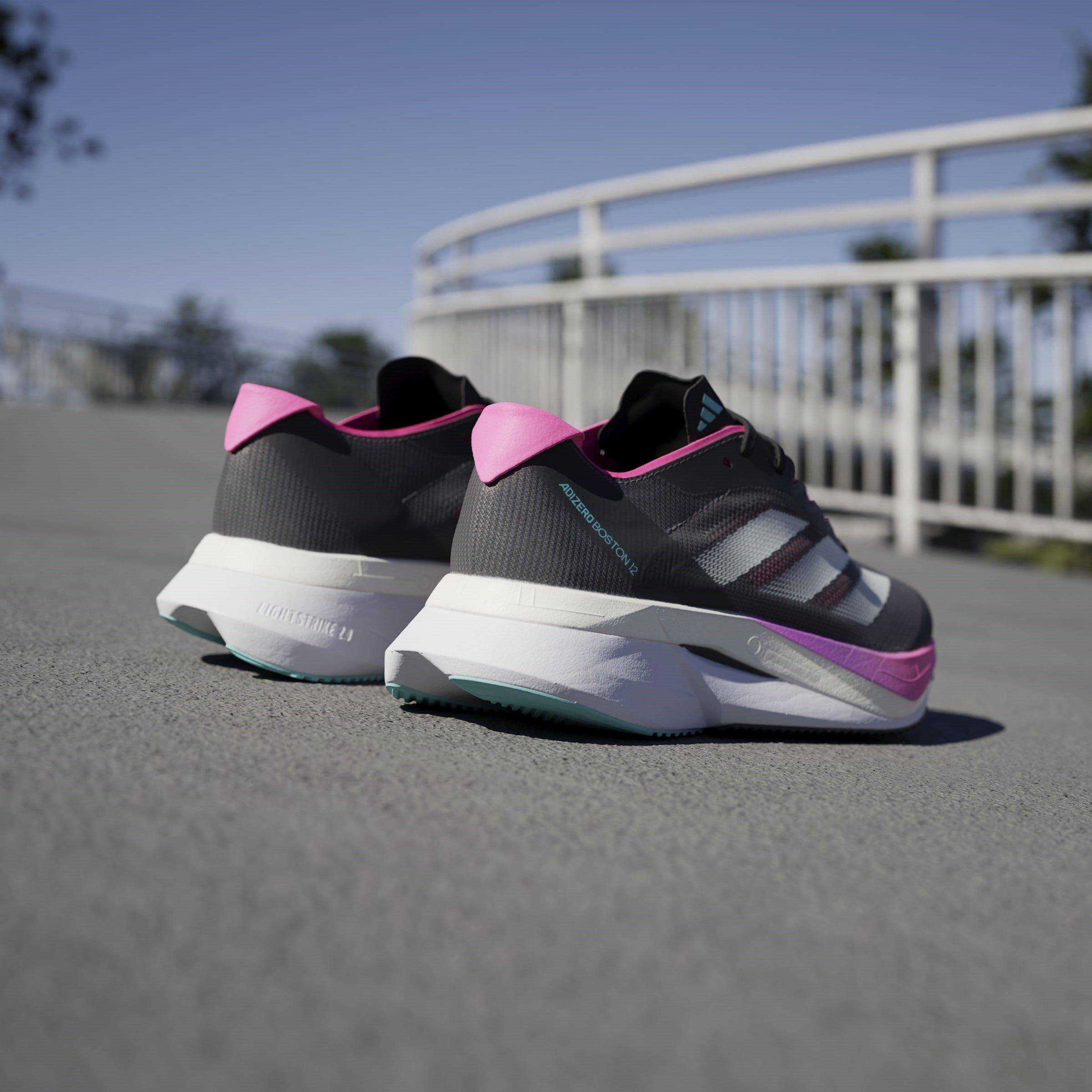 Gry/Jade/Pnk - adidas - Adizero Boston 12 Road Running Shoes Womens - 14