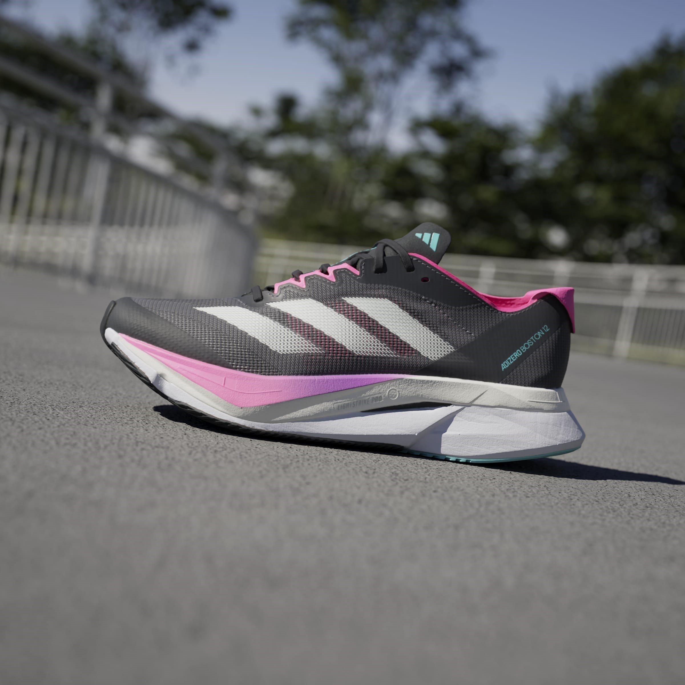 Gry/Jade/Pnk - adidas - Adizero Boston 12 Road Running Shoes Womens - 15