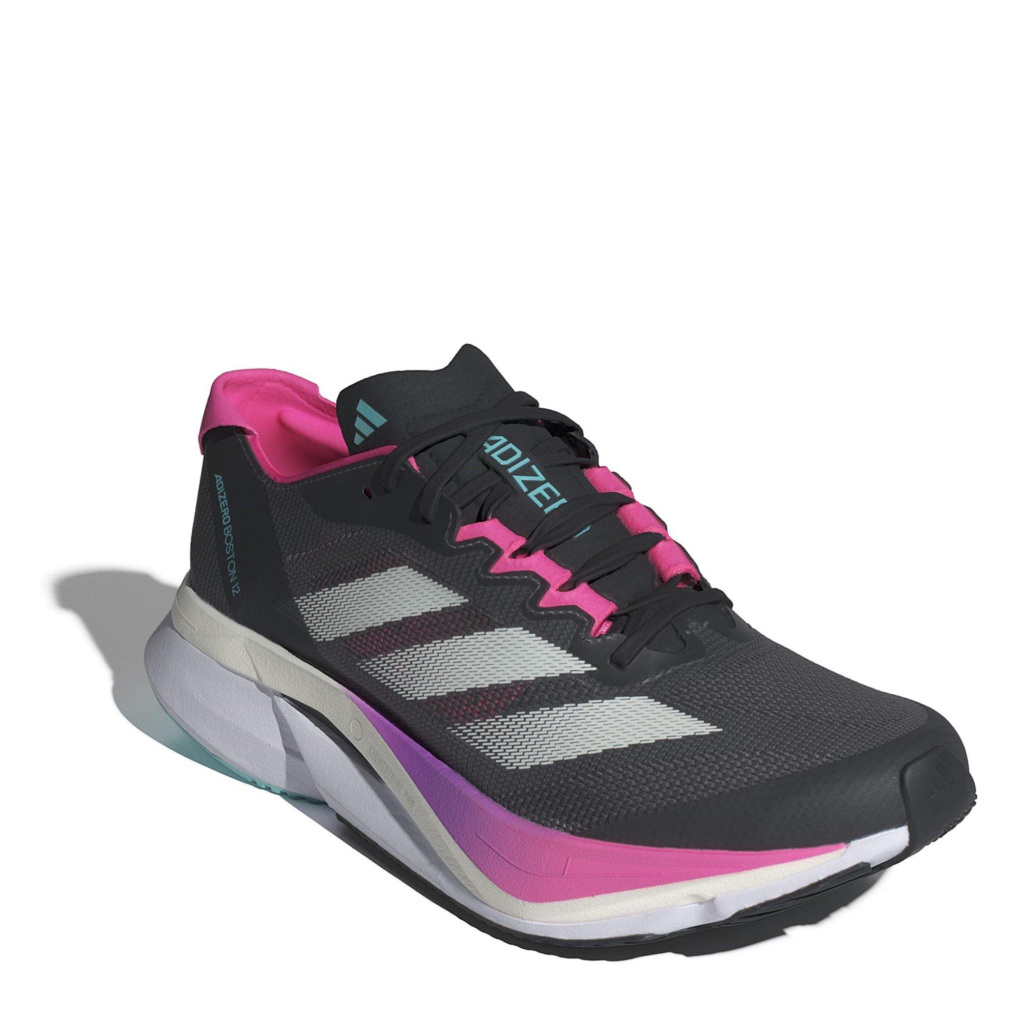 Gry/Jade/Pnk - adidas - Adizero Boston 12 Road Running Shoes Womens - 3
