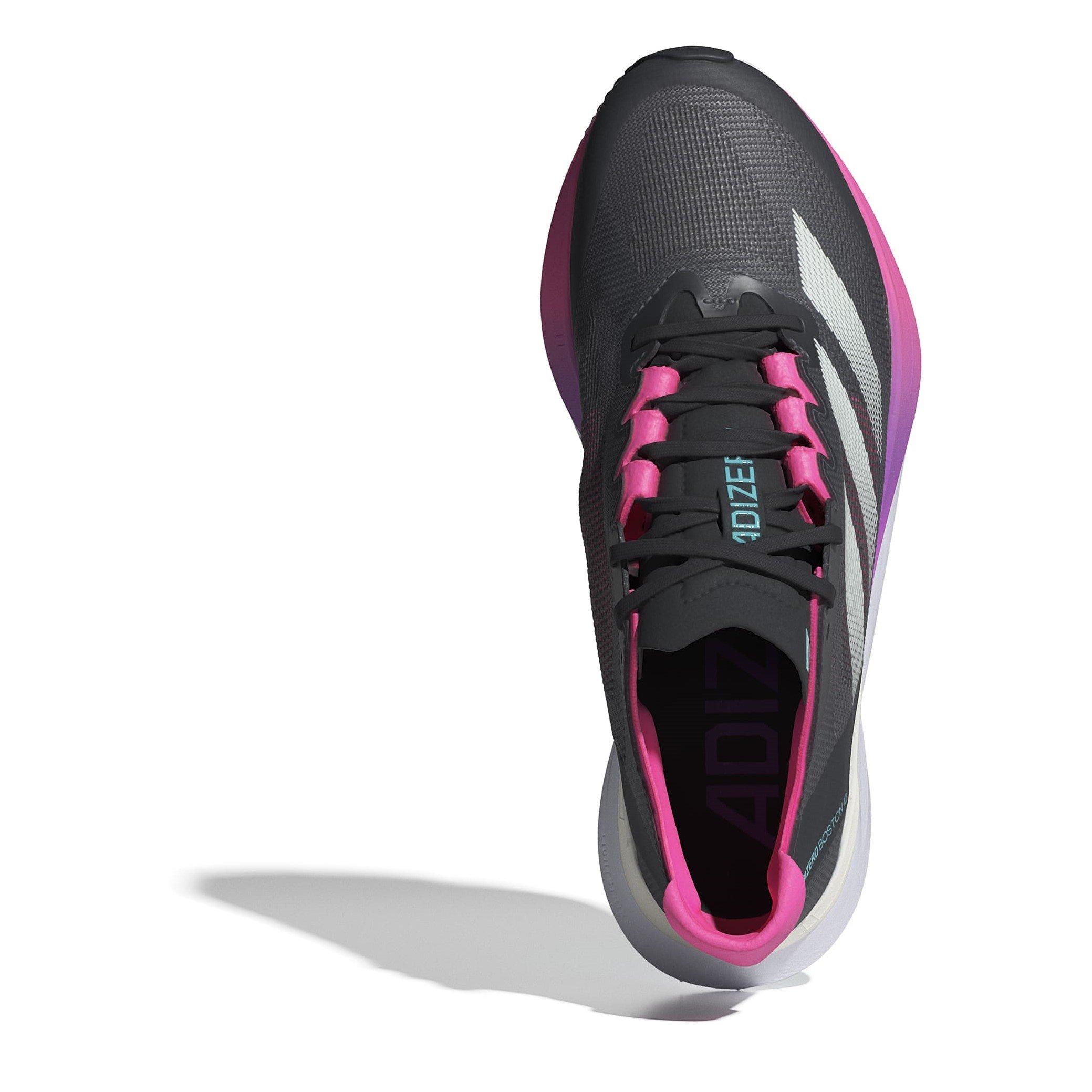 Gry/Jade/Pnk - adidas - Adizero Boston 12 Road Running Shoes Womens - 5