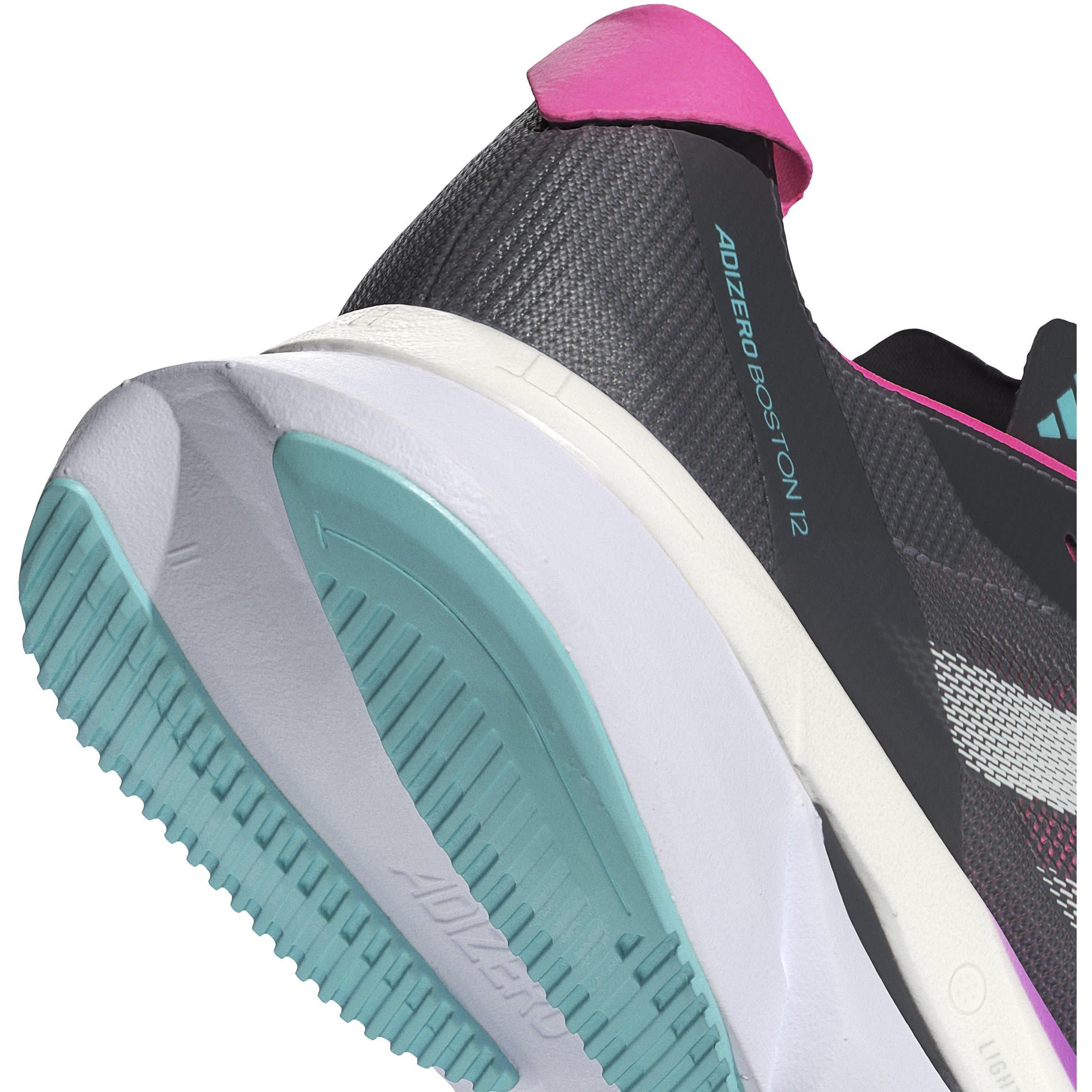 Gry/Jade/Pnk - adidas - Adizero Boston 12 Road Running Shoes Womens - 8