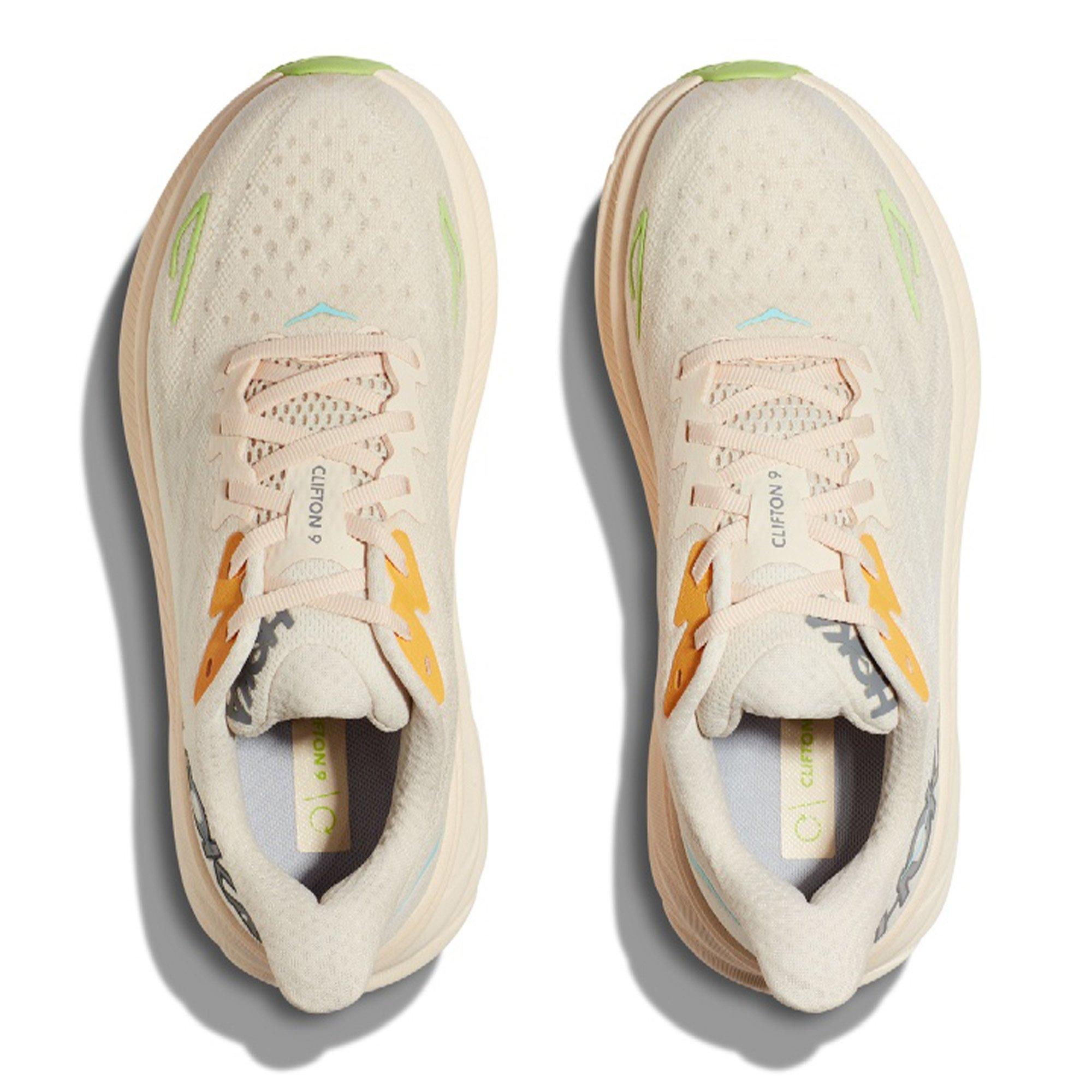 Vanilla/Astral - Hoka - Clifton 9 Wide Womens Running Shoes - 3