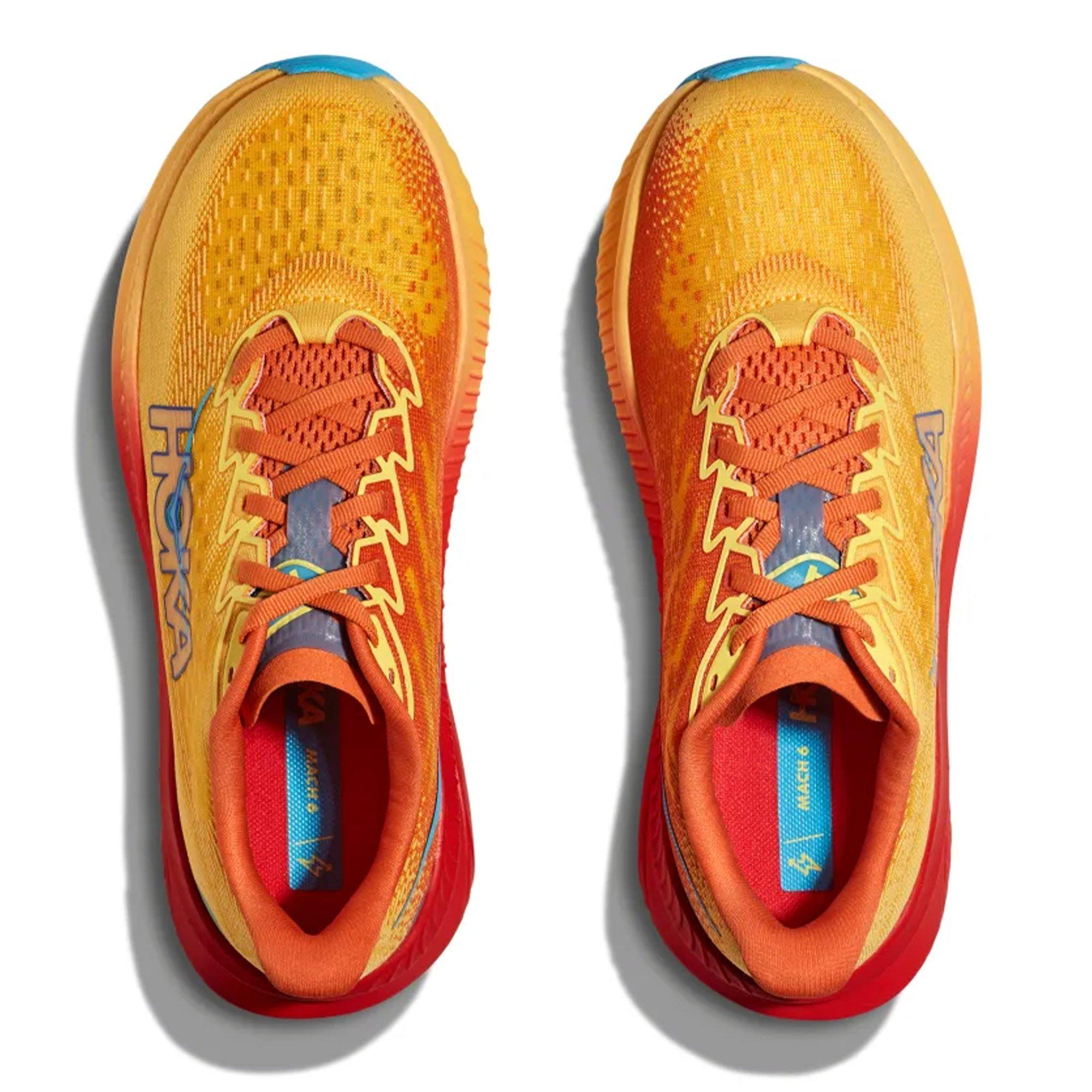 Poppy/Squash - Hoka - Mach 6 Wide Womens Running Shoes - 3