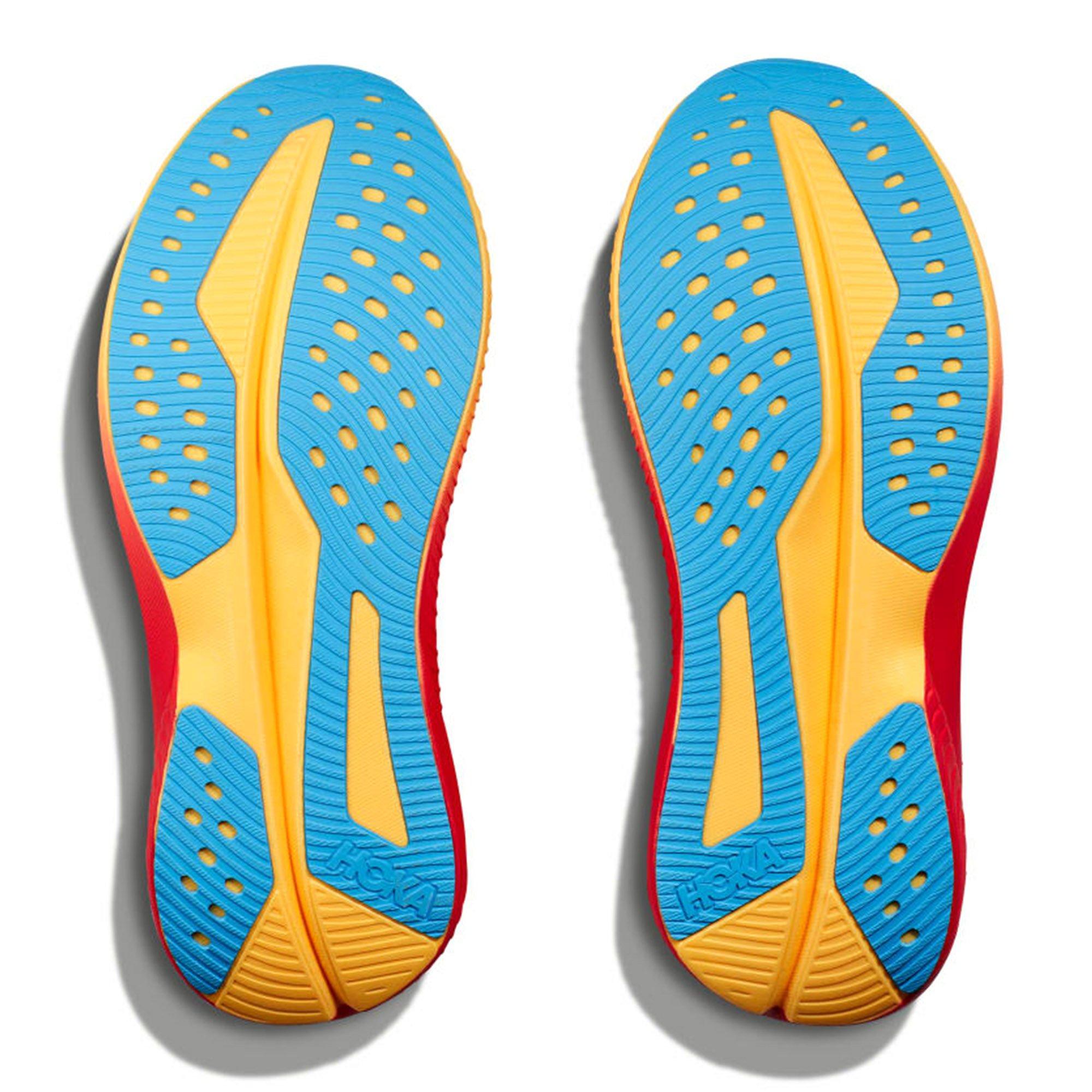 Poppy/Squash - Hoka - Mach 6 Wide Womens Running Shoes - 4