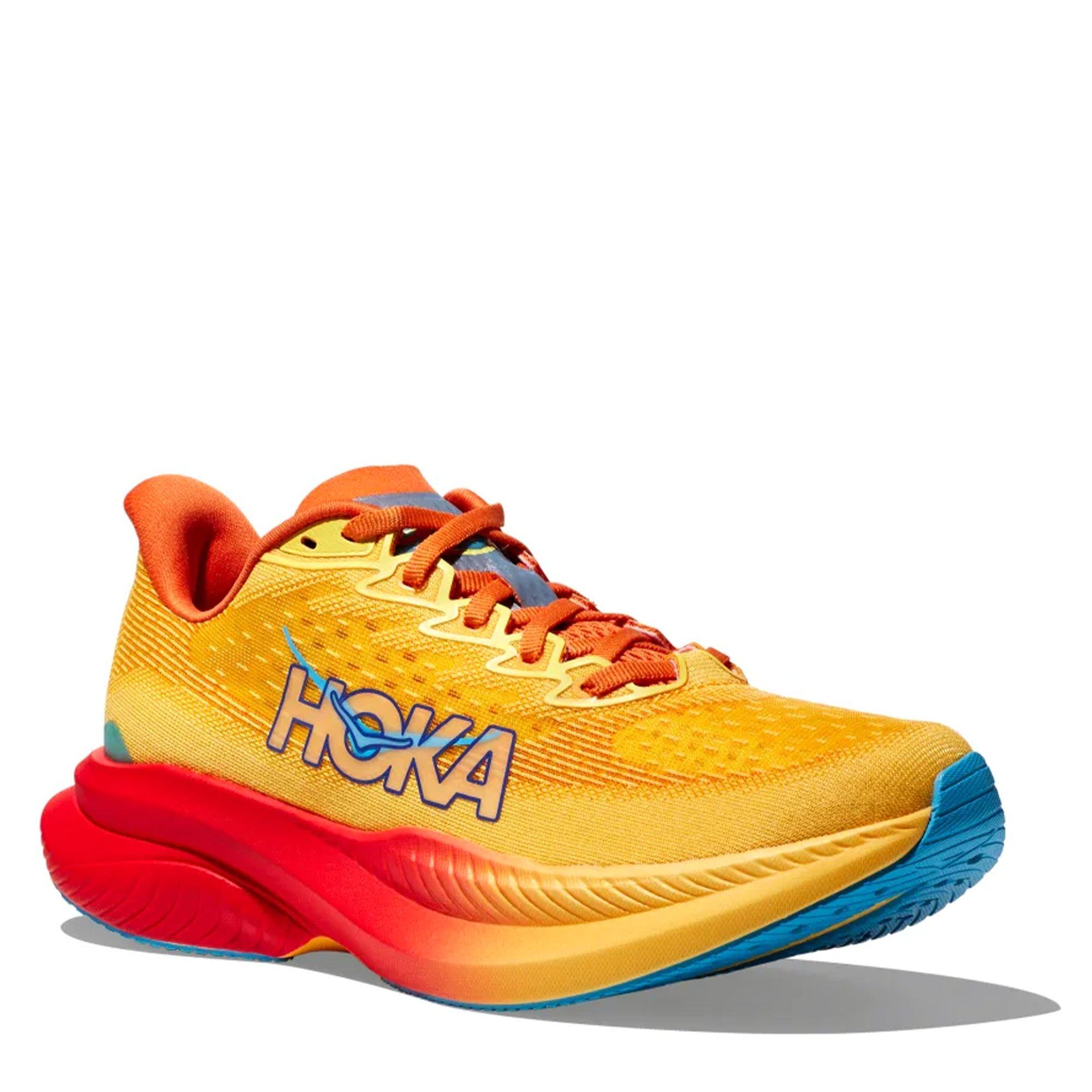 Poppy/Squash - Hoka - Mach 6 Wide Womens Running Shoes - 5