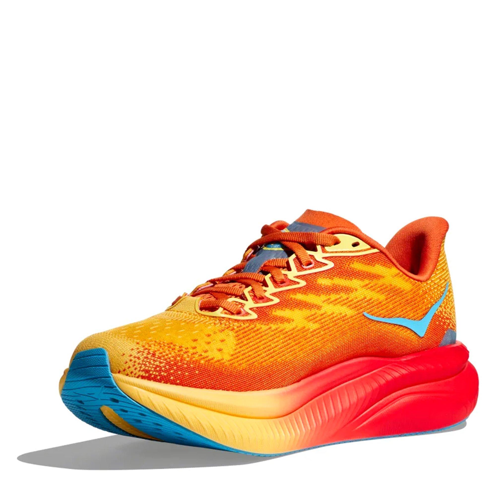 Poppy/Squash - Hoka - Mach 6 Wide Womens Running Shoes - 6