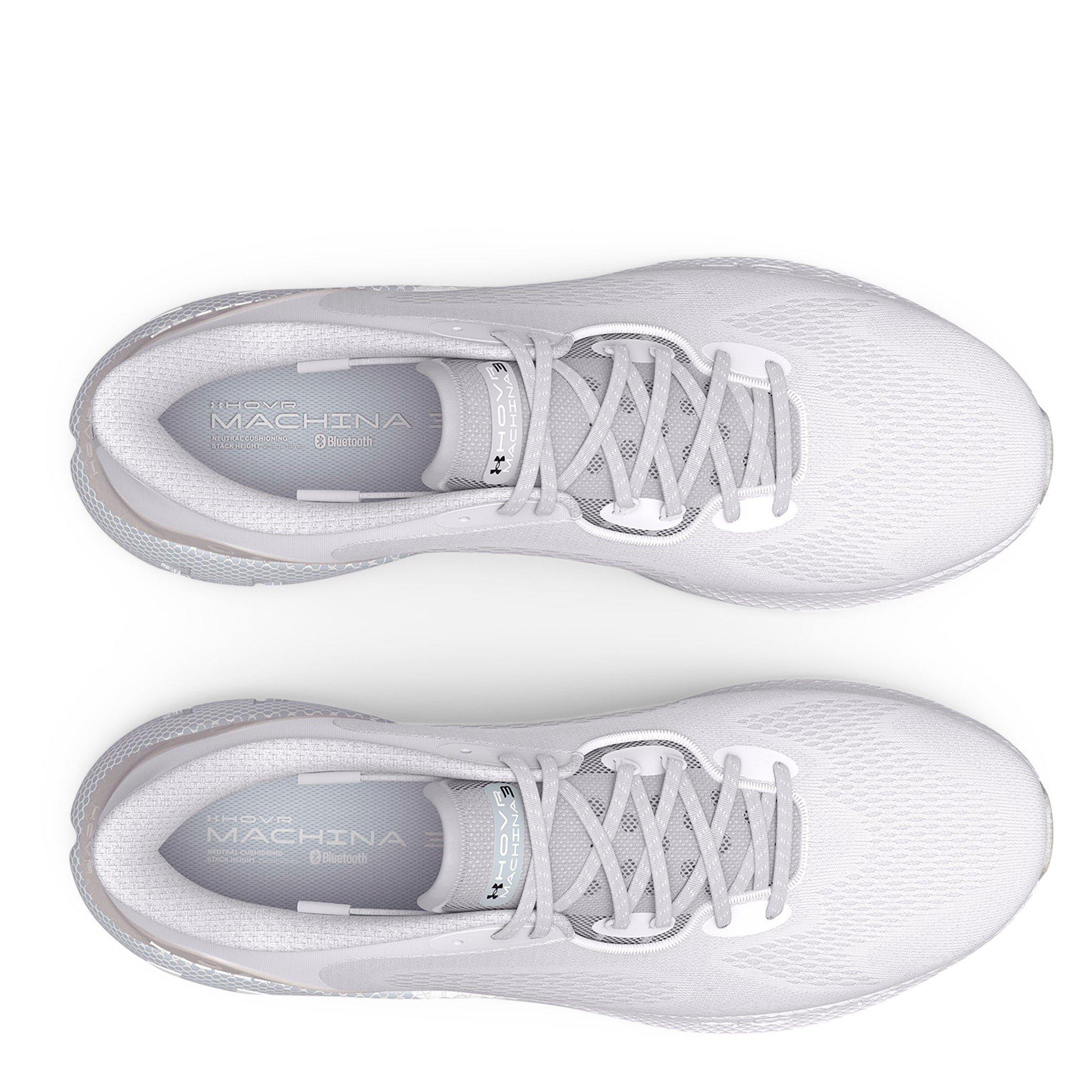 Wht/Blk - Under Armour - HOVR Machina 3 Womens Running Shoes - 4