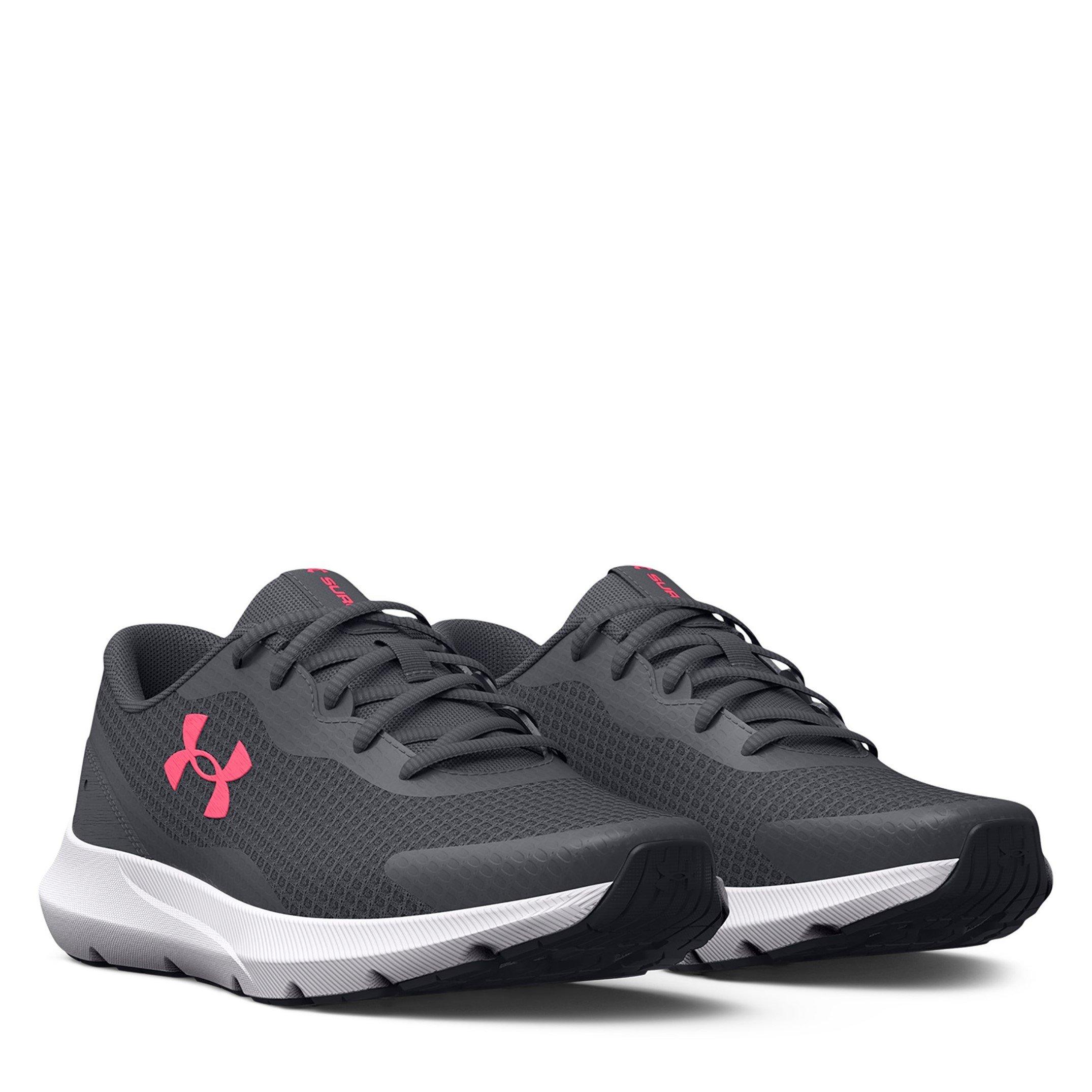 Sivo/Roze - Under Armour - Armour Surge 3 Trainers Womens - 5