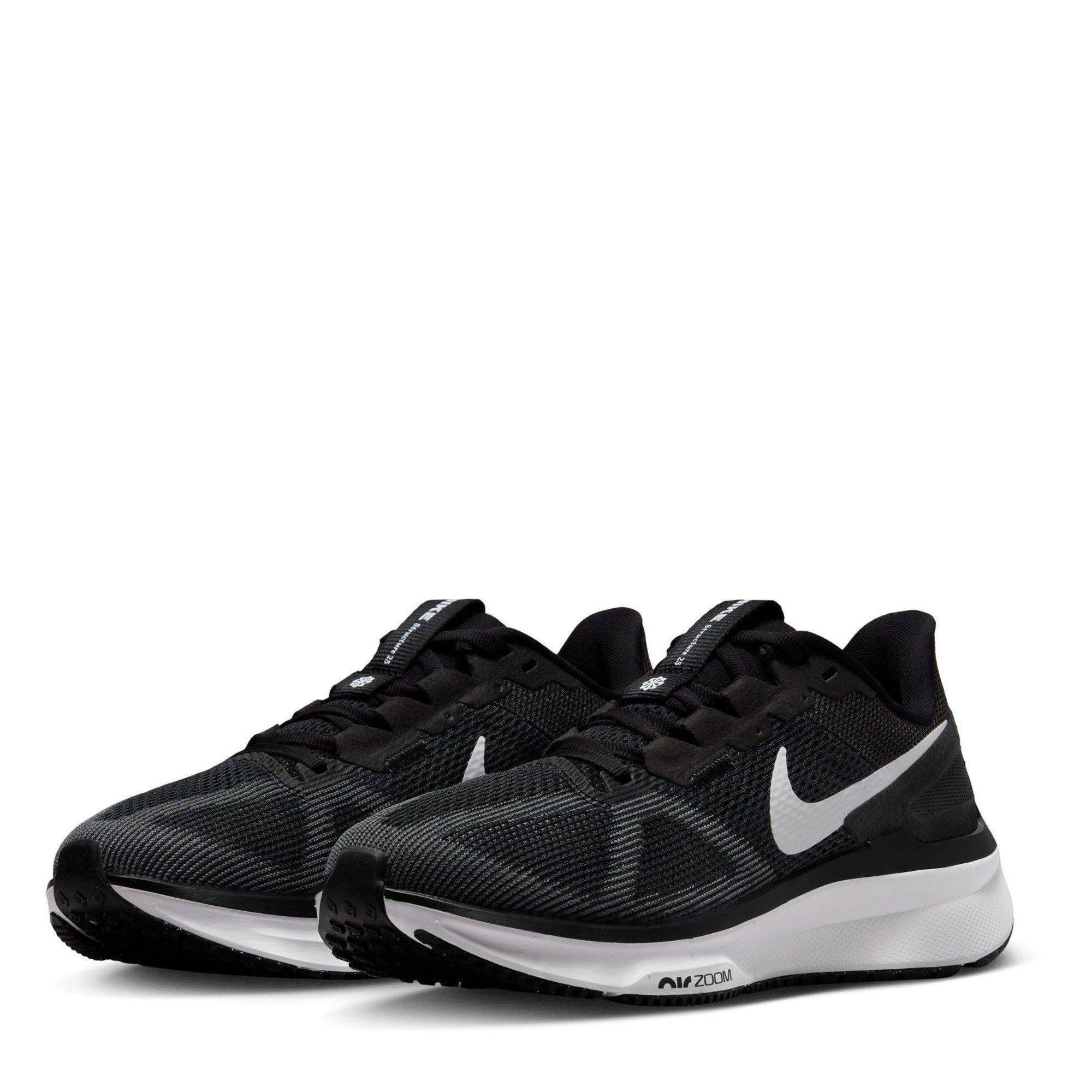 Schwarz/Grau - Nike - Air Zoom Structure 25 Road Running Shoes Womens - 4