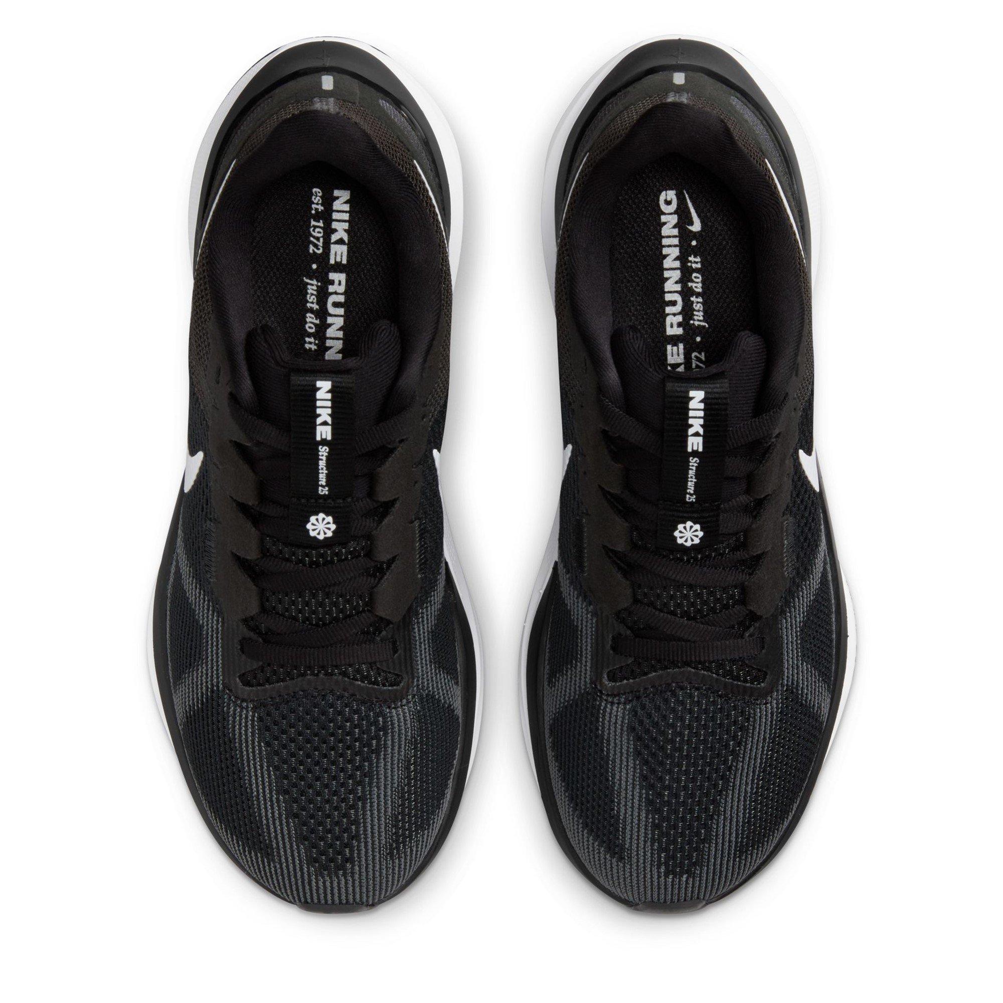 Schwarz/Grau - Nike - Air Zoom Structure 25 Road Running Shoes Womens - 6