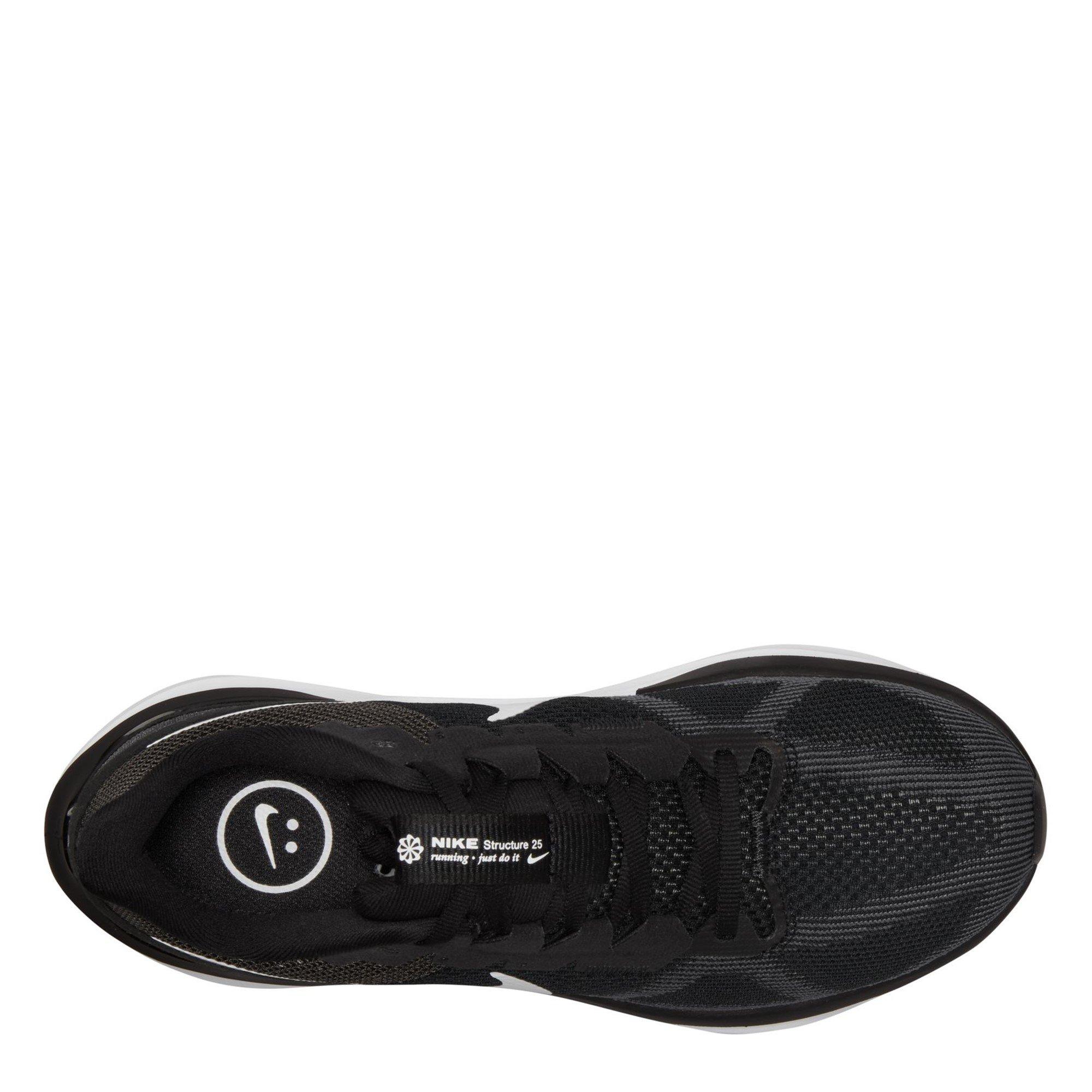 Schwarz/Grau - Nike - Air Zoom Structure 25 Road Running Shoes Womens - 10