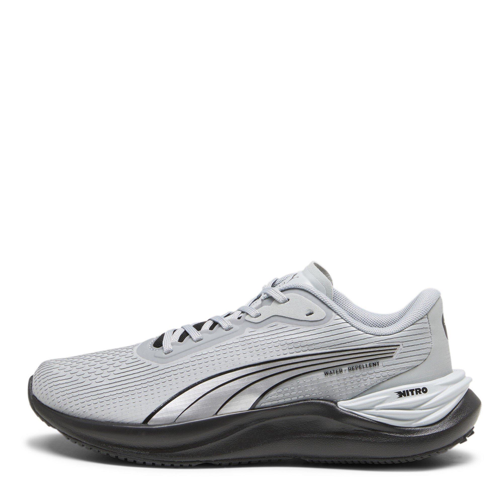 Grå/Sort - Puma - Women's Electrify Nitro Water Repellent Road Running Shoes - 2