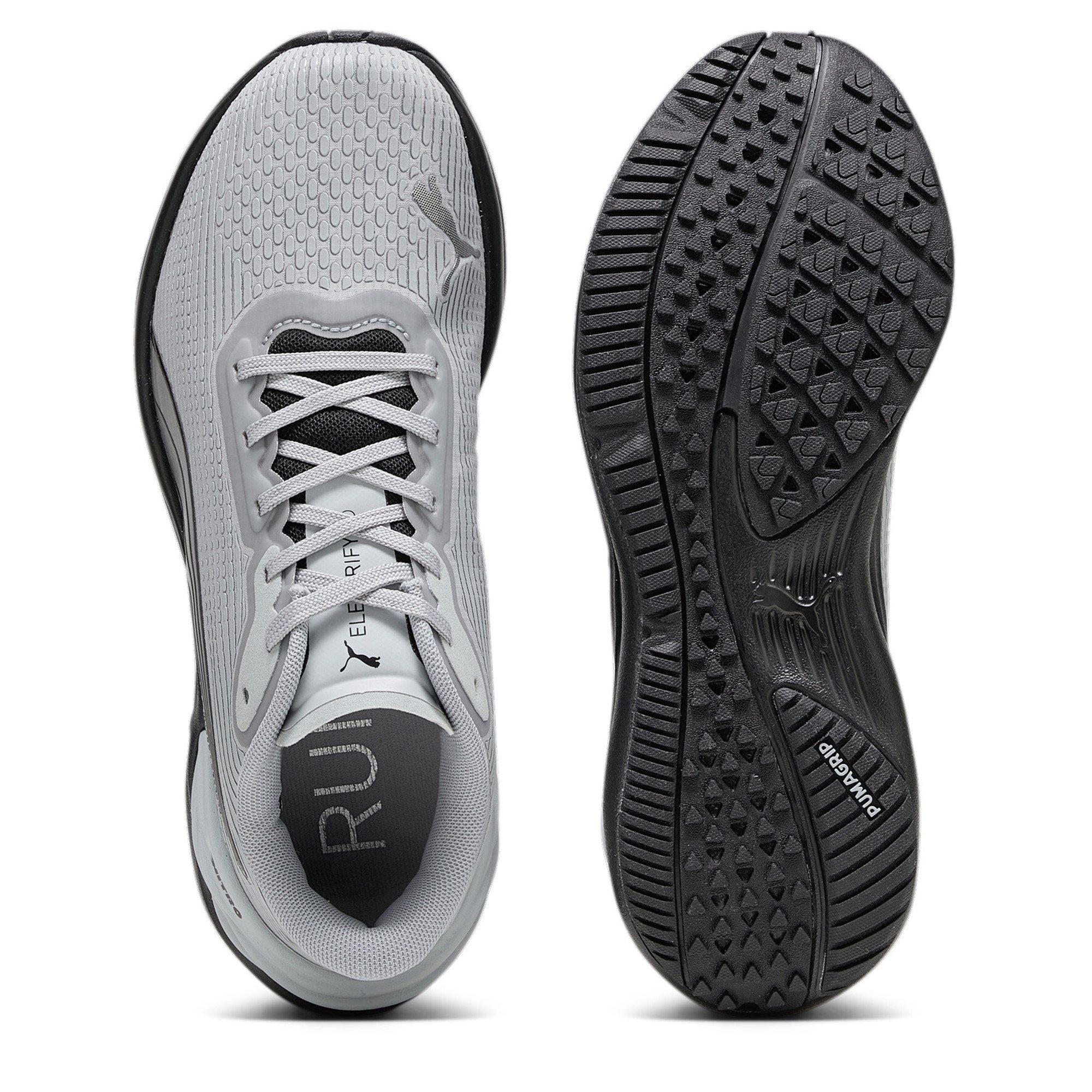 Grå/Sort - Puma - Women's Electrify Nitro Water Repellent Road Running Shoes - 3
