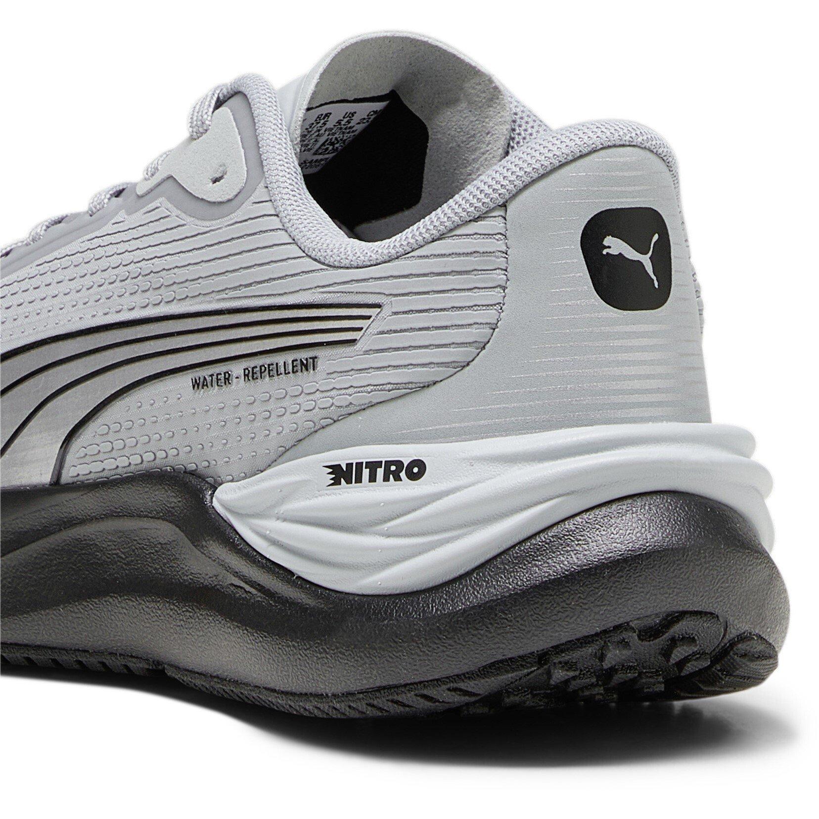 Grå/Sort - Puma - Women's Electrify Nitro Water Repellent Road Running Shoes - 5
