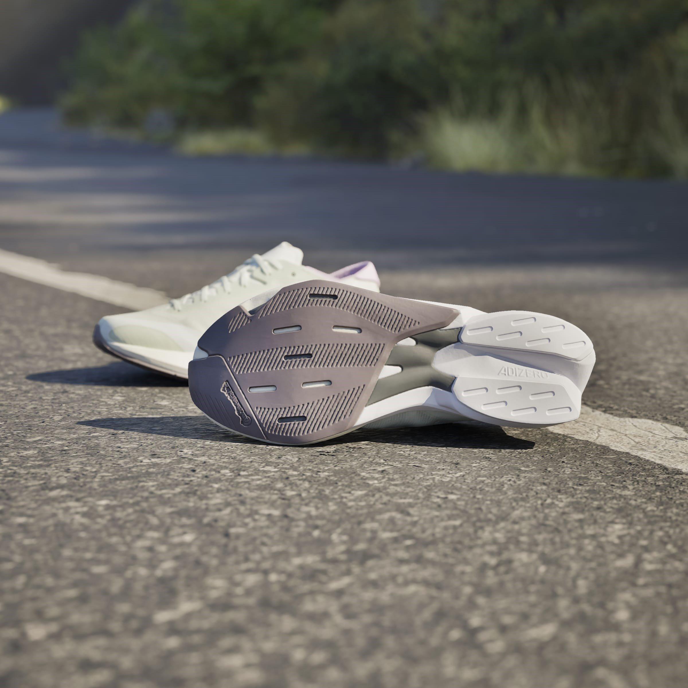 Grijs/Lila - adidas - Adizero Adios 8 Womens Running Shoes - 11