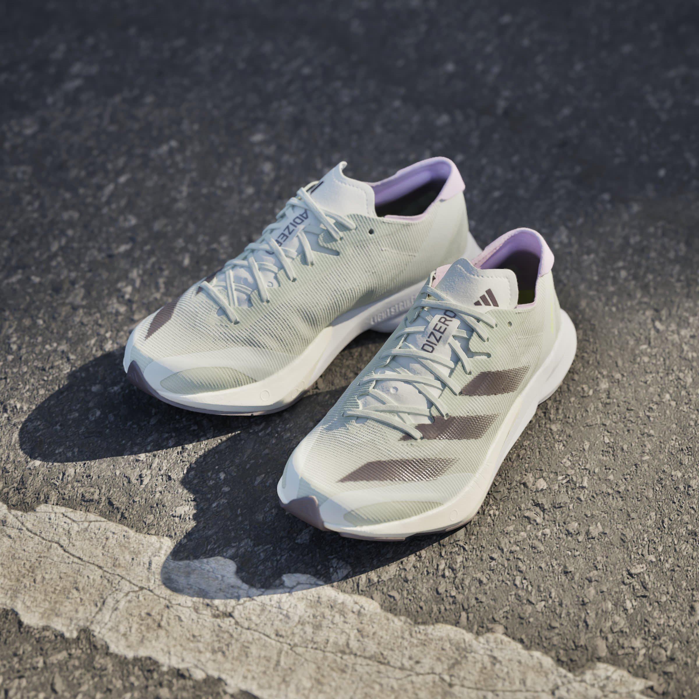 Grijs/Lila - adidas - Adizero Adios 8 Womens Running Shoes - 15