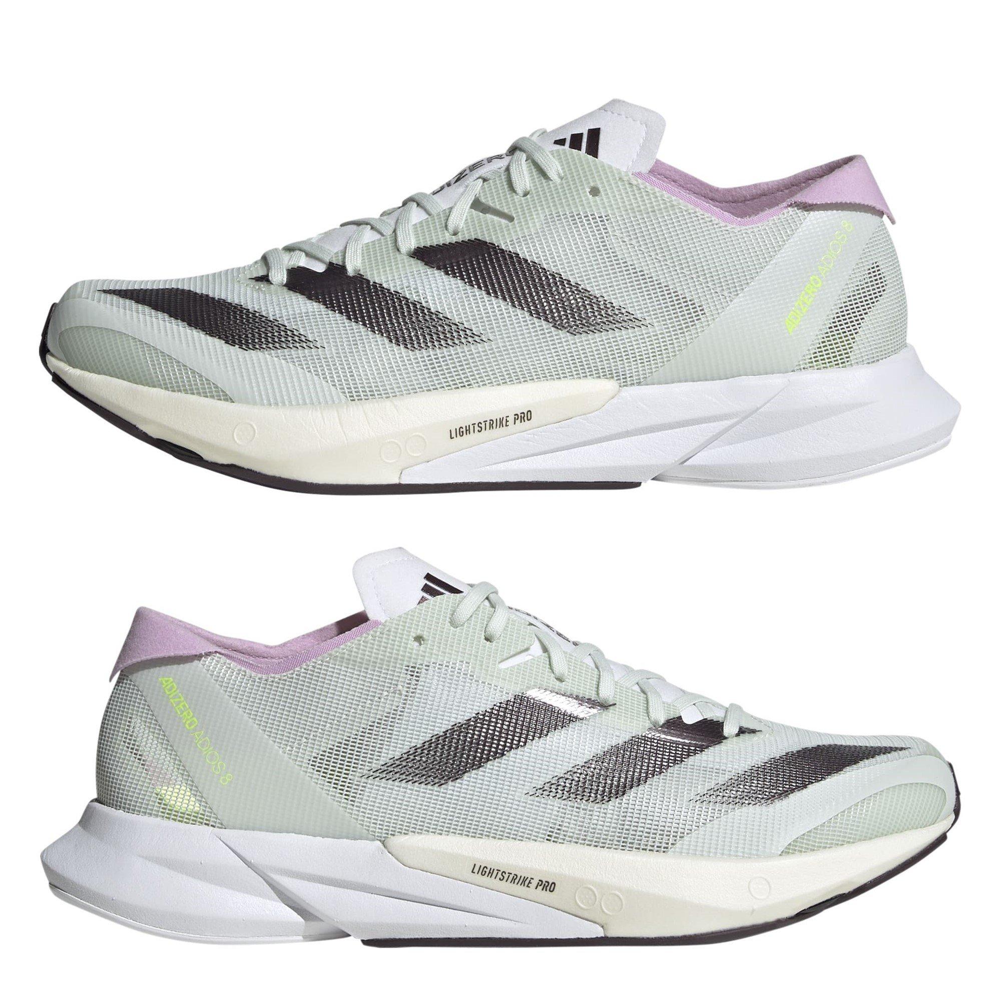 Grijs/Lila - adidas - Adizero Adios 8 Womens Running Shoes - 9