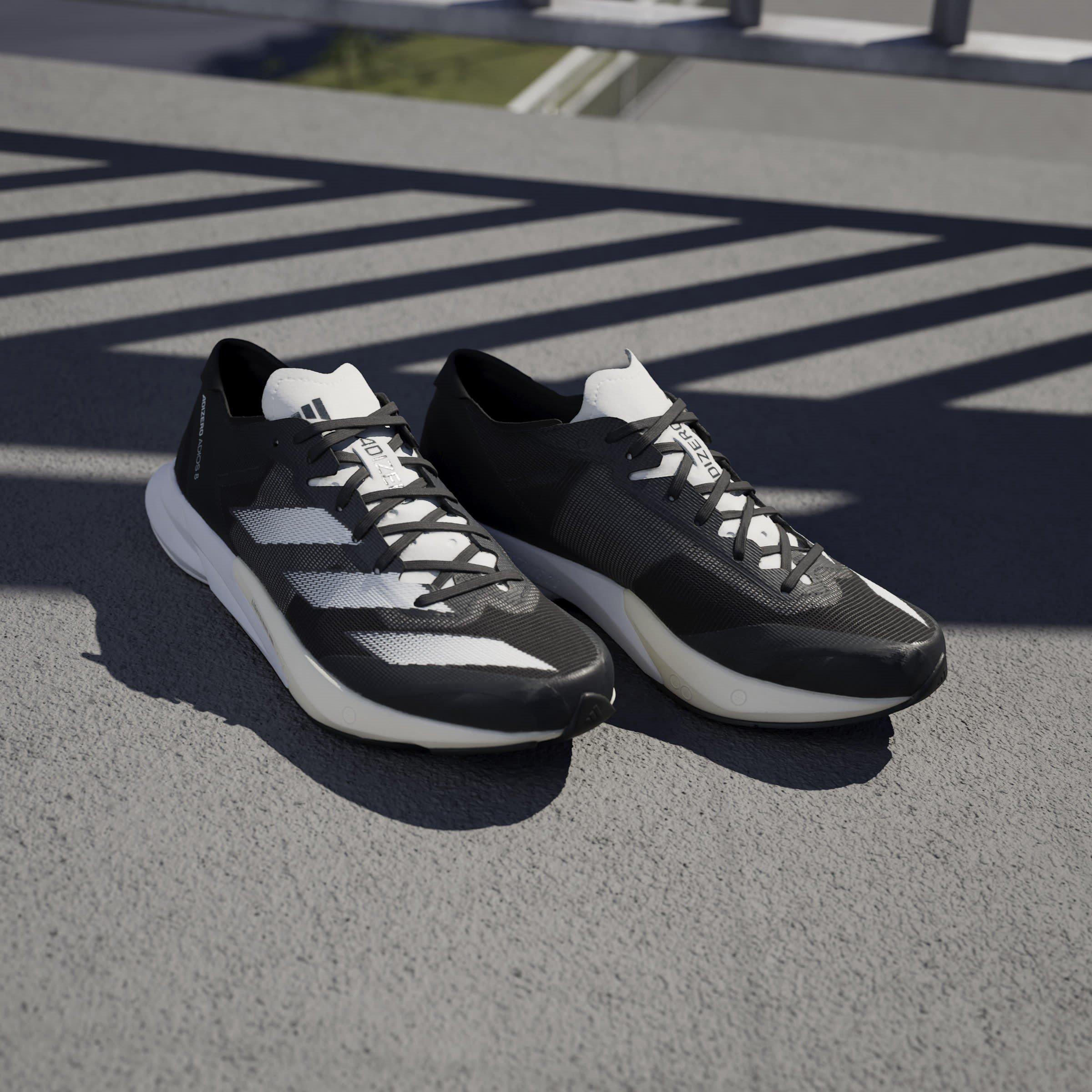 Nero/Bianco - adidas - Adizero Adios 8 Womens Running Shoes - 12