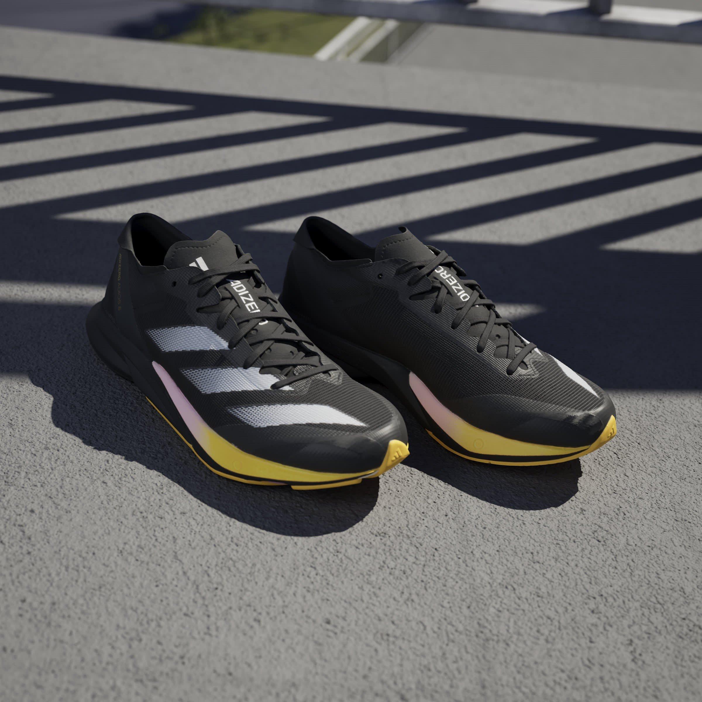 Nero/Zero Met - adidas - Adizero Adios 8 Womens Running Shoes - 13