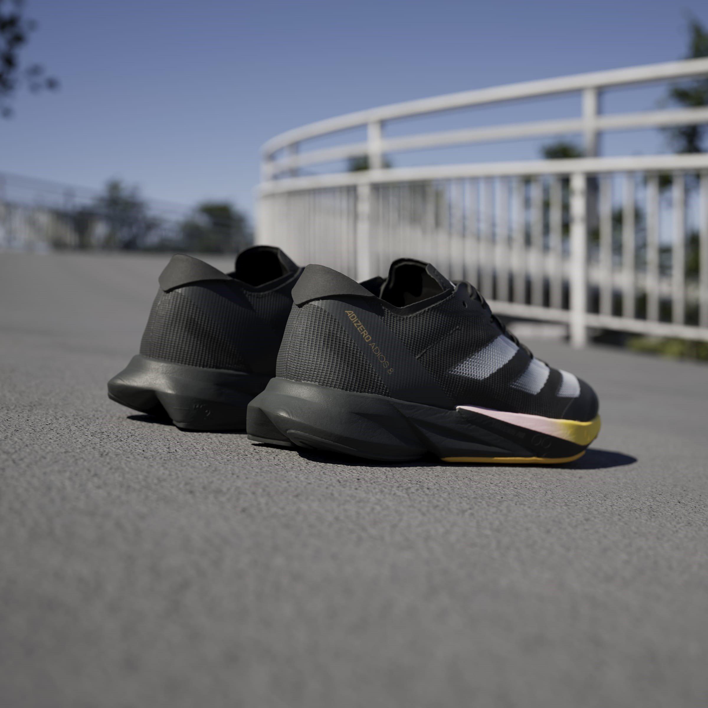 Nero/Zero Met - adidas - Adizero Adios 8 Womens Running Shoes - 14