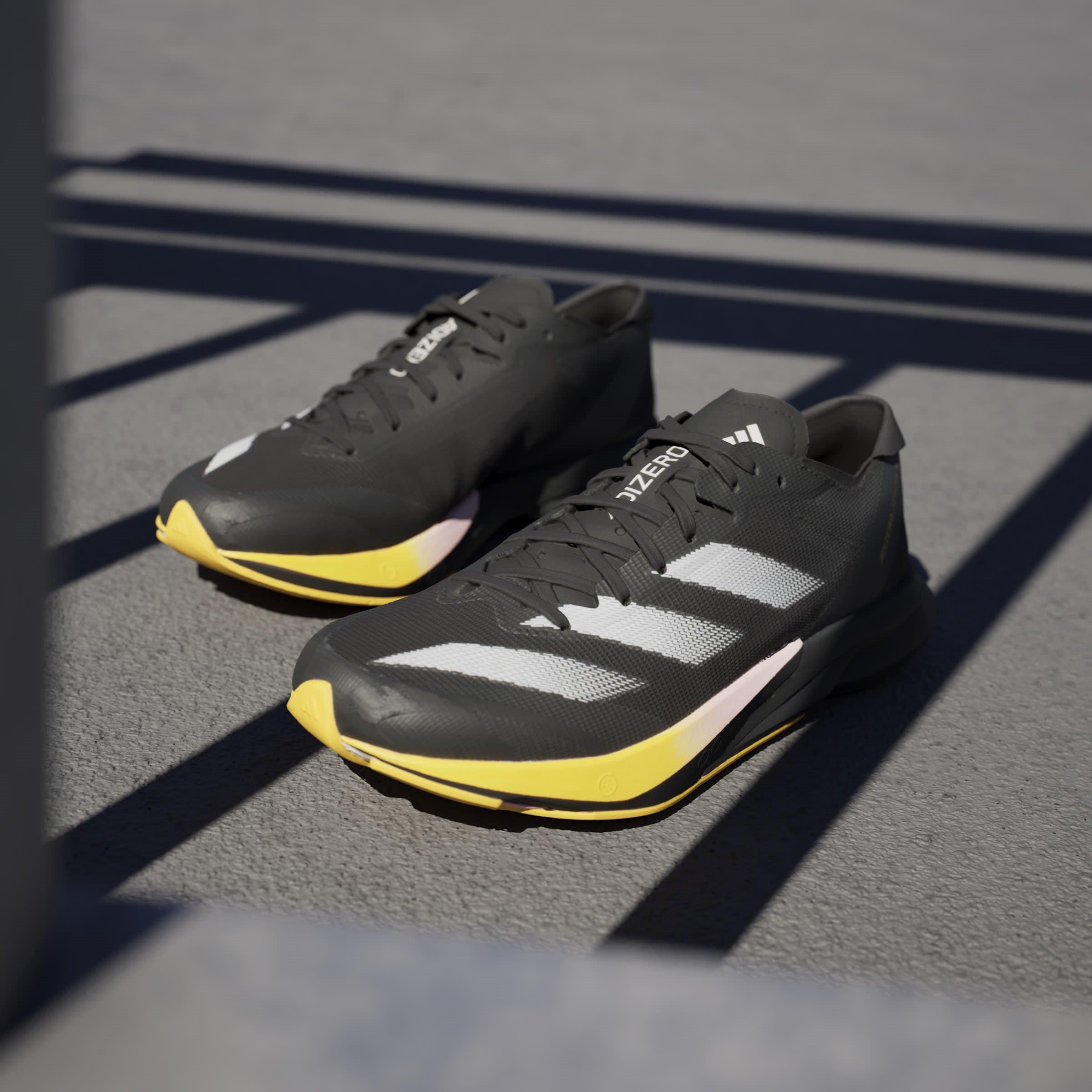 Nero/Zero Met - adidas - Adizero Adios 8 Womens Running Shoes - 16