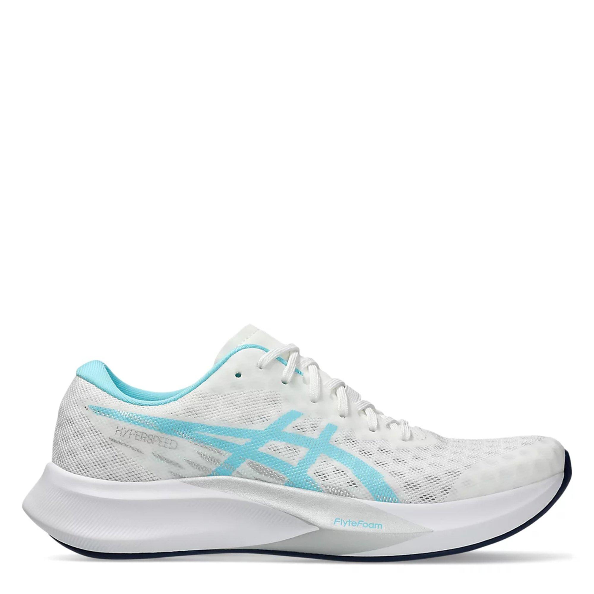 WHITE/BRIGHTCYA - Asics - Hyper Speed 4 Womens Running Shoes - 1