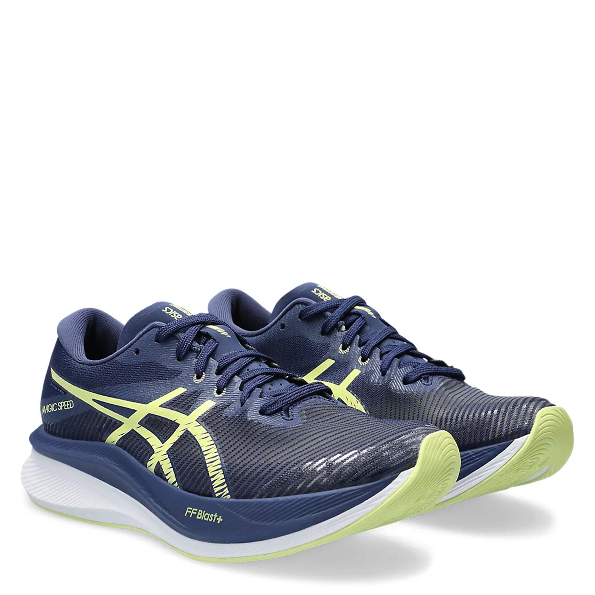 OCEAN/GL YELLOW - Asics - Magic Speed 3 Womens Running Shoes - 5