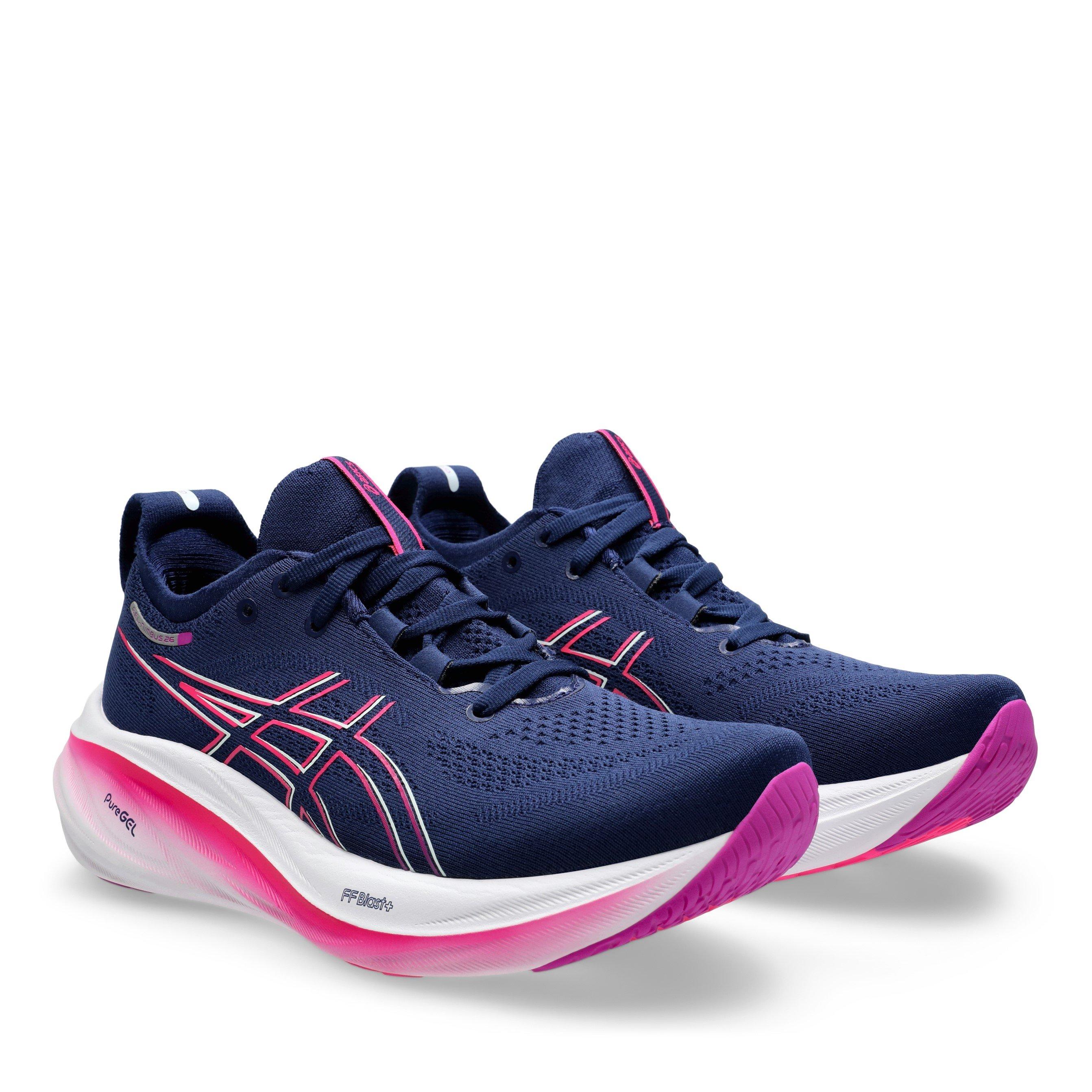 Blue/Magenta - Asics - Gel-Nimbus 26 Running Shoe Womens - 4