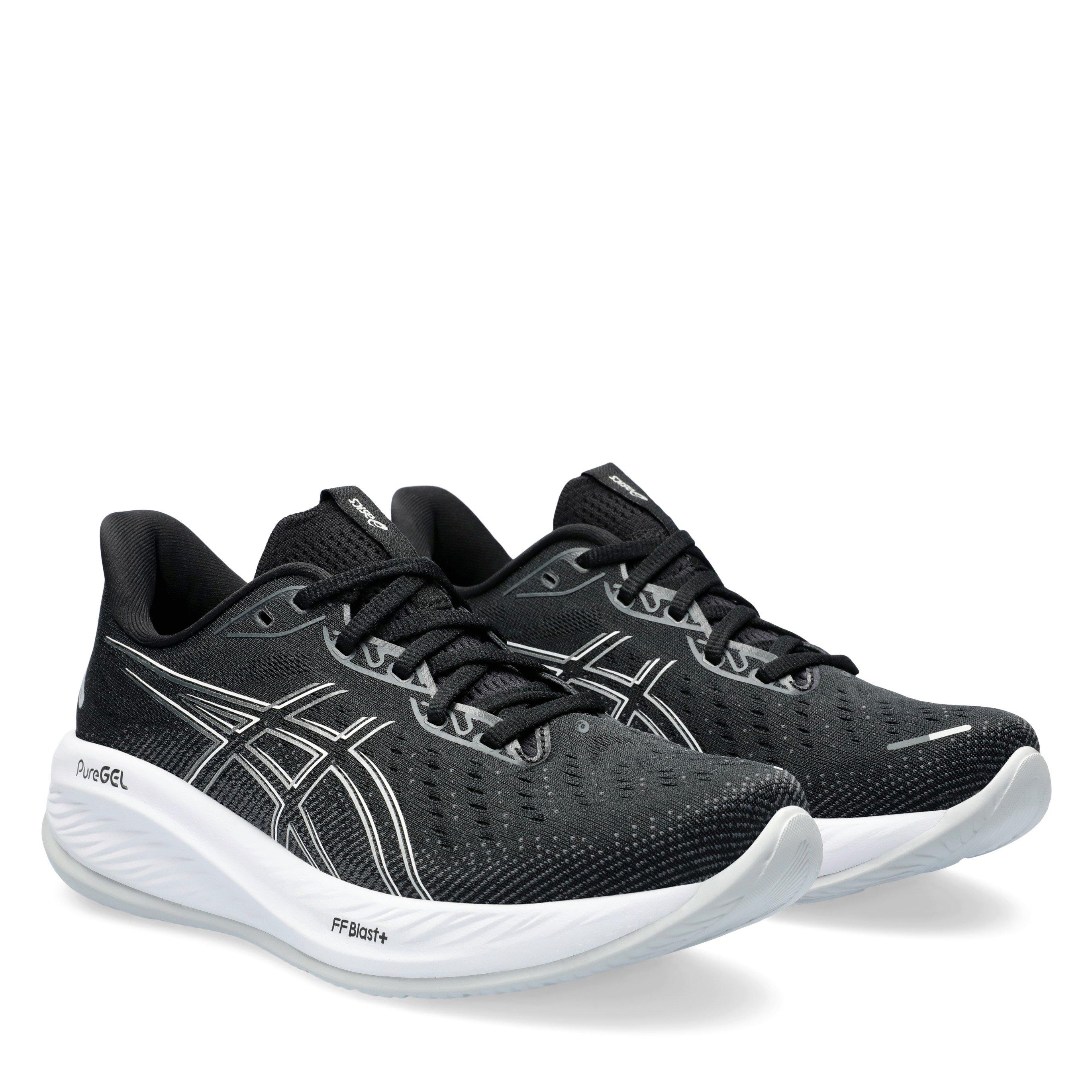 Black/White - Asics - Gel-Cumulus 26 Running Trainers Womens - 4