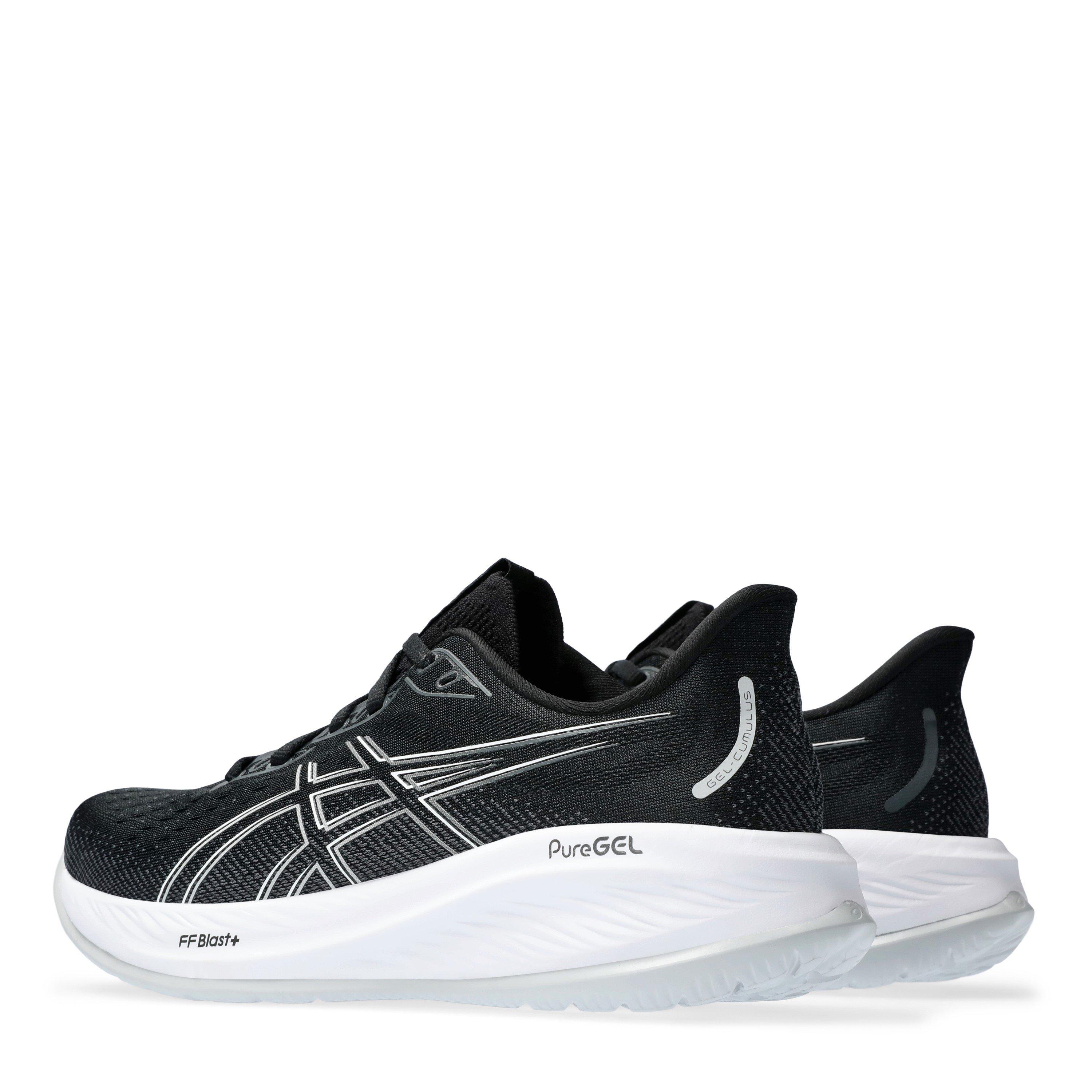 Black/White - Asics - Gel-Cumulus 26 Running Trainers Womens - 5