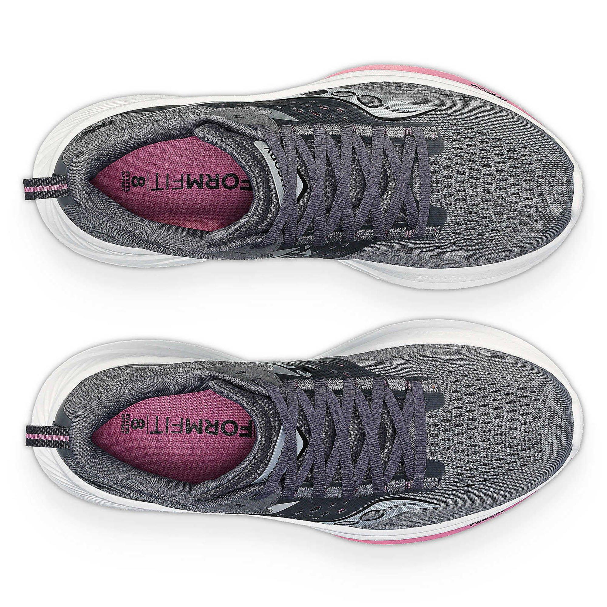 Cinder/Orchid - Saucony - Ride 17 Womens Running Shoes - 4