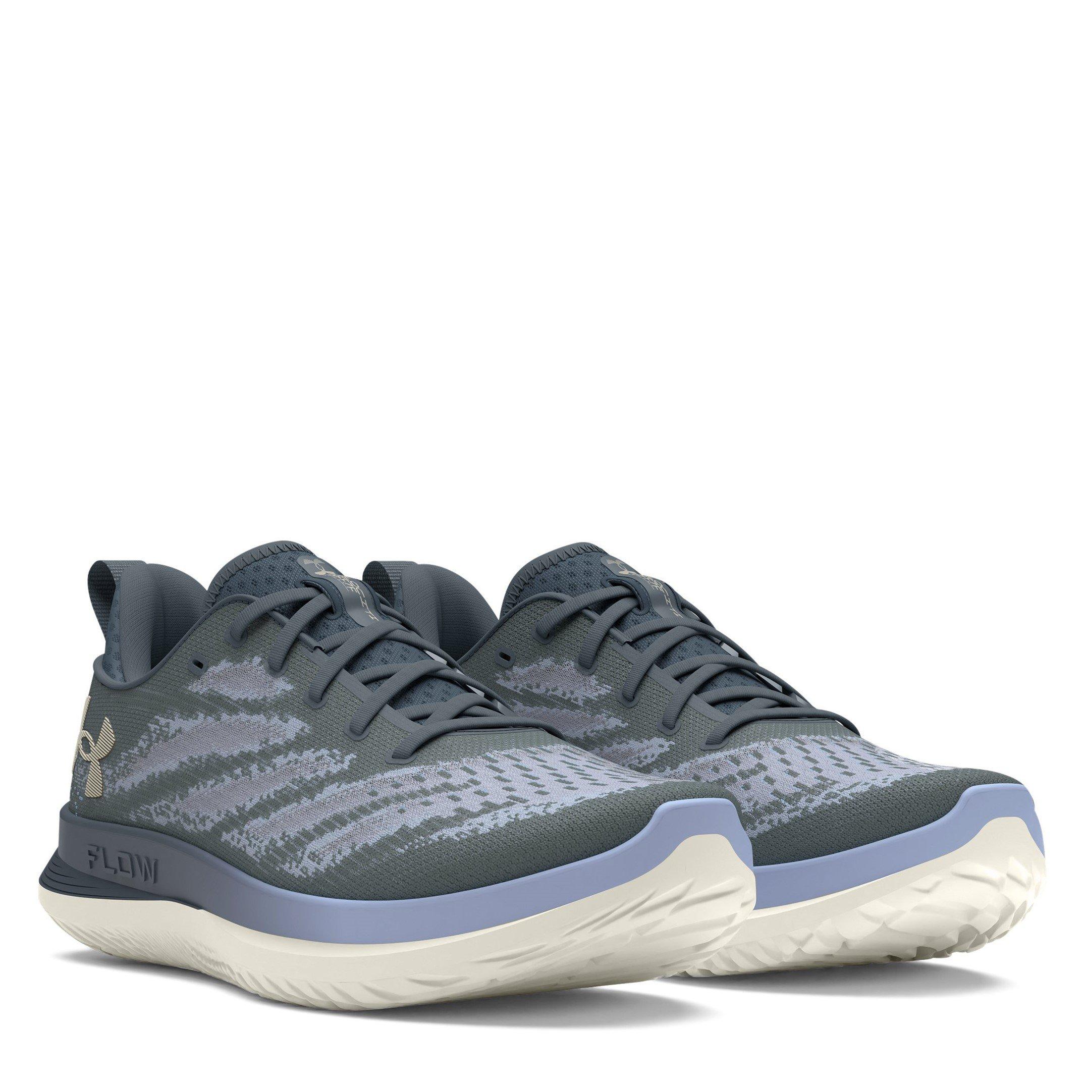 Grav/Wht Quartz - Under Armour - Velociti Breeze Entry Road Running Shoes - 5