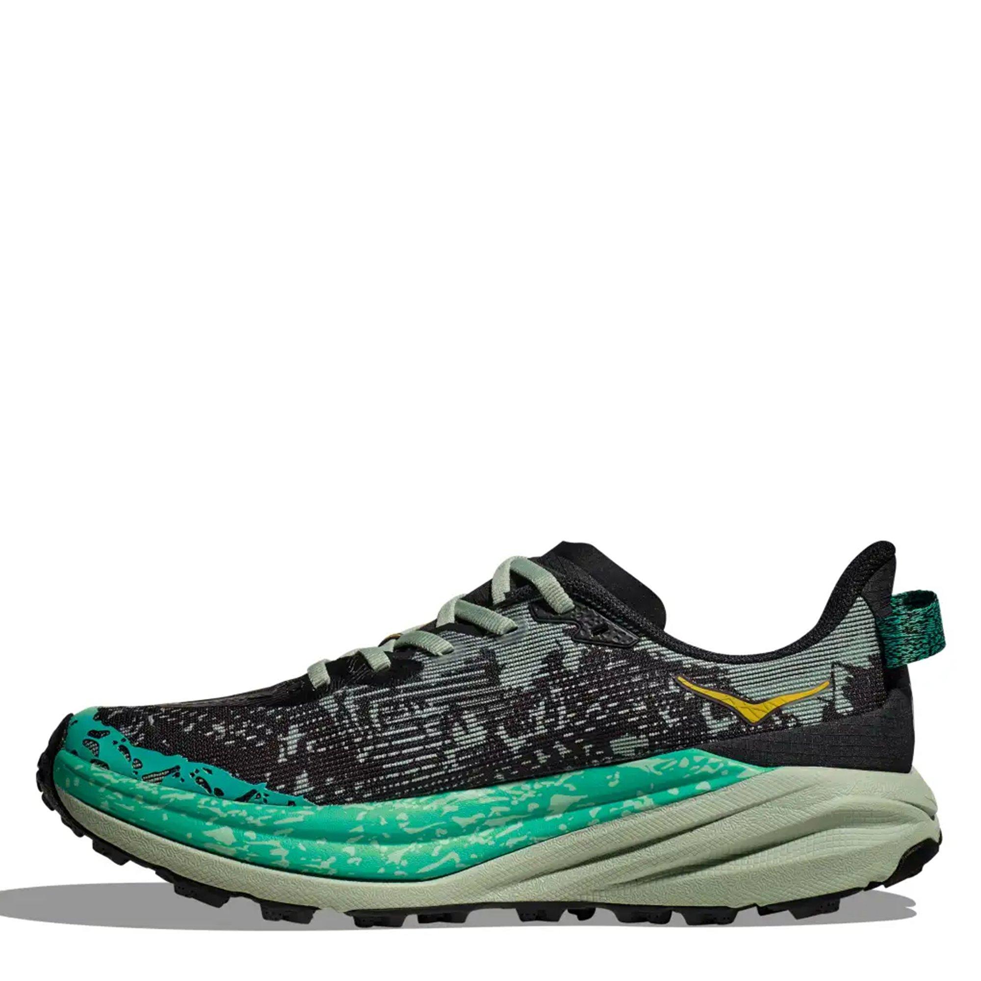 BLACK/ALOEVERA - Hoka - Speedgoat 6 Womens Trail Running Shoes - 2