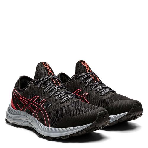 BLACK/BLA CORAL - Asics - GEL Excite Womens Trail Running Shoes - 5