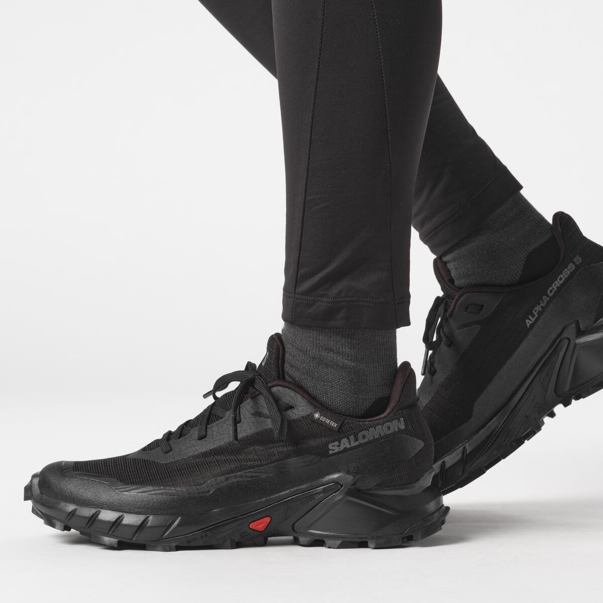 Black/Black - Salomon - Alphacross 5 GTX Women's Running Shoes - 7