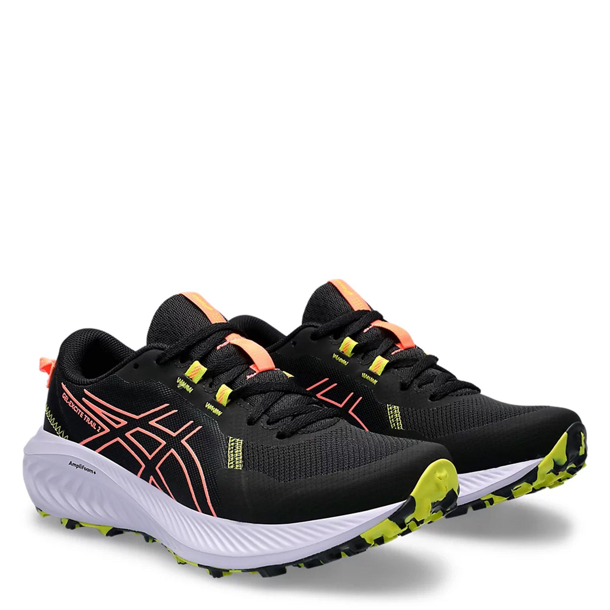 BLACK/SUN CORAL - Asics - GEL Excite Trail 2 Womens Shoes - 5